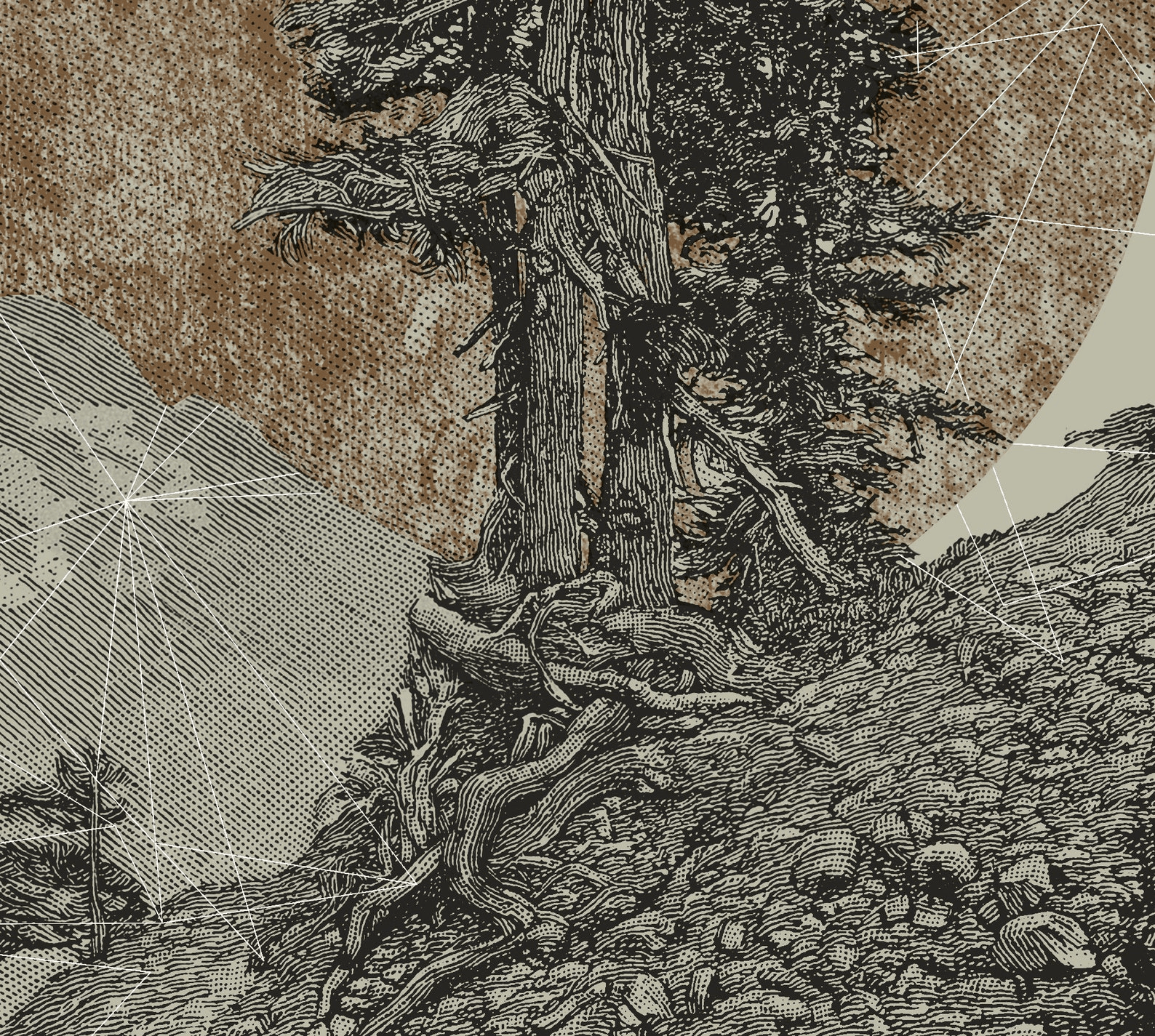 Designer × Vintage Men's Mountain T-Shirt – Tree & Mountain Graphic Tee Size US L / EU 52-54 / 3 - 2 Thumbnail