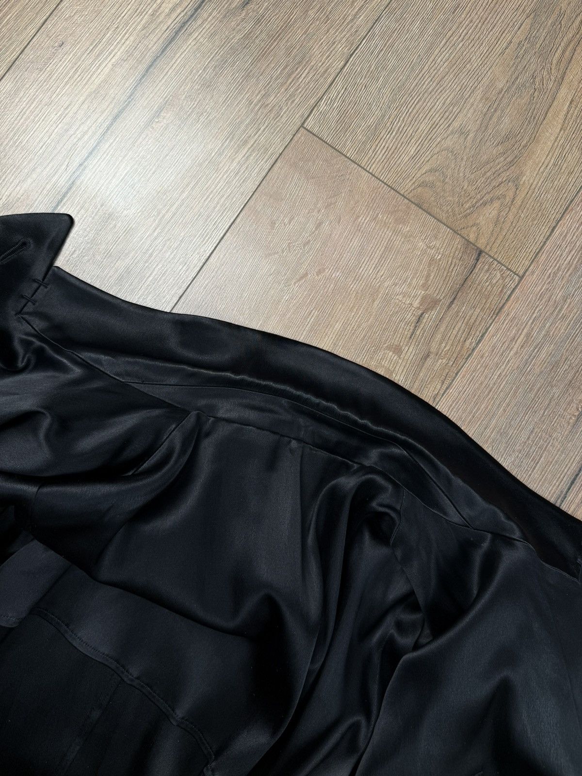 Jean Paul Gaultier Jean Paul Gaultier Black Satin Lapel Blazer IT 44 Size M / US 6-8 / IT 42-44 - 8 Thumbnail
