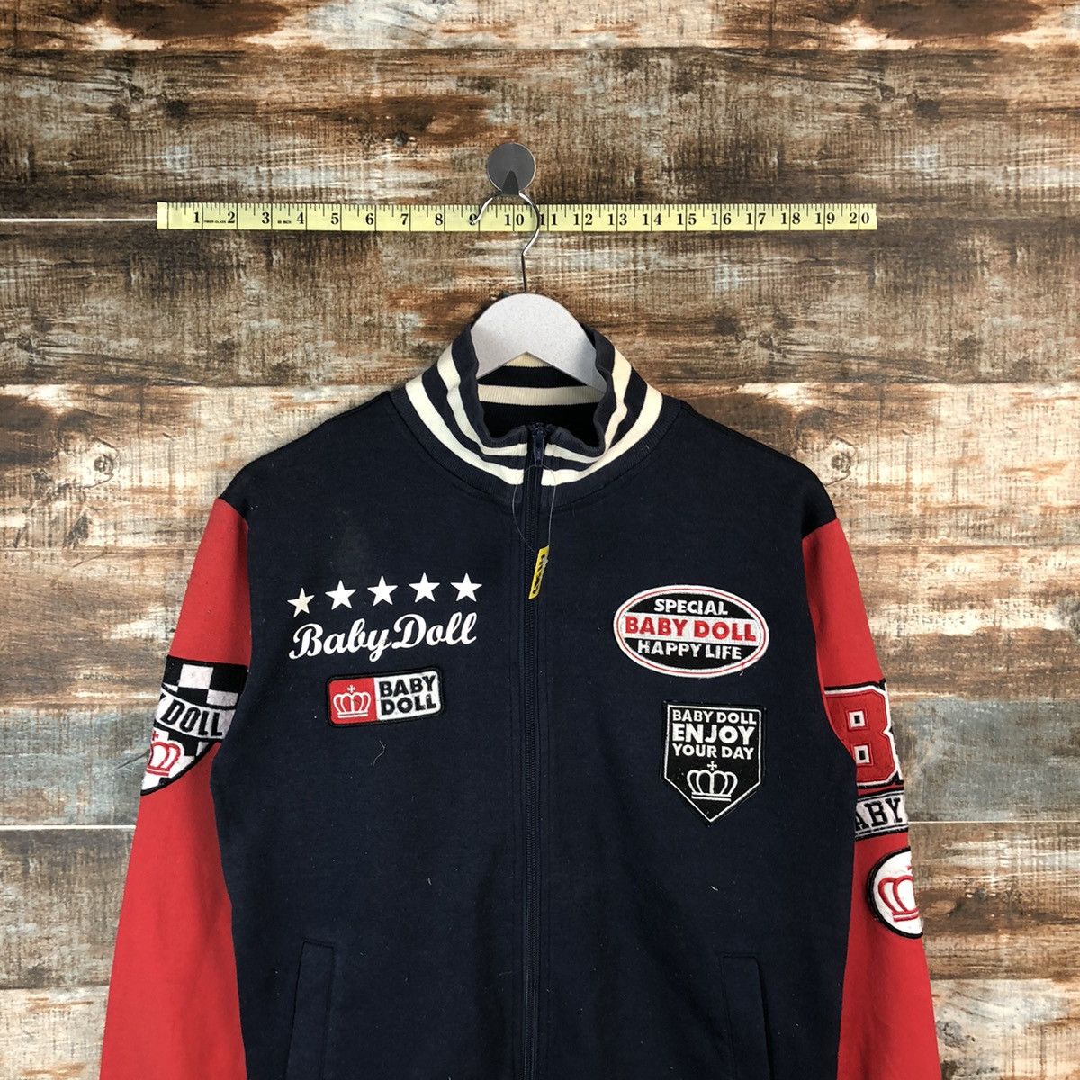 Japanese Brand Baby Doll Red Bomber varsity Jacket #A1383 Size M / US 6-8 / IT 42-44 - 2 Thumbnail