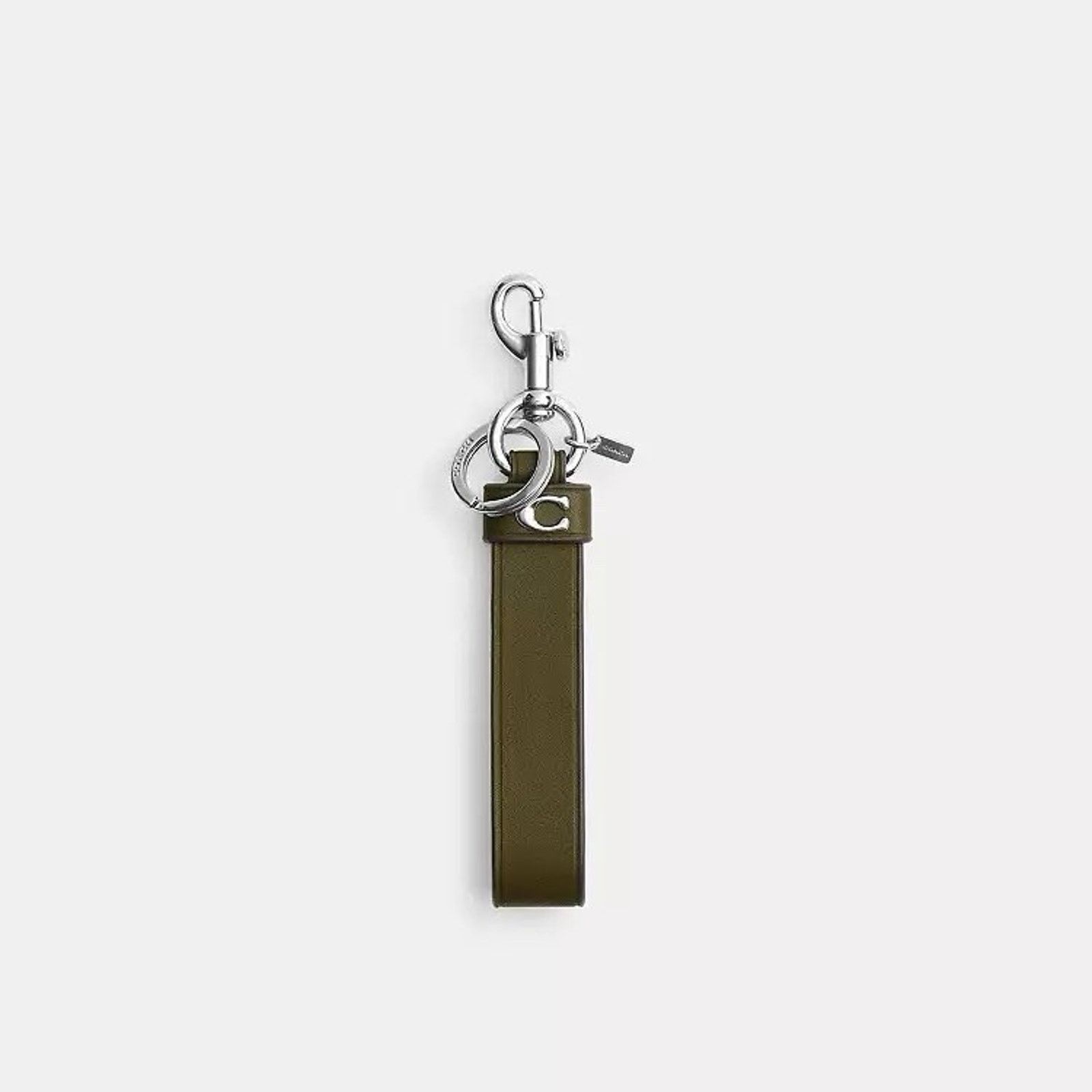 Coach NWT Coach Loop Bag Charm Leather/Silver/Olive CCY34 dust bag Size ONE SIZE - 5 Thumbnail