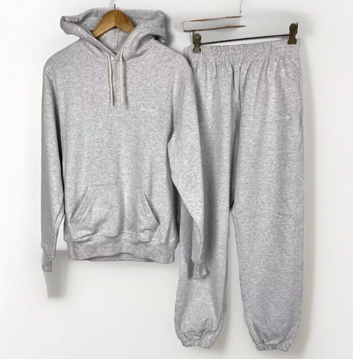 JJJJound JJJJound J90 Sweatsuit Hoodie+Sweatpants Set Mens S Lt Gray Size US S / EU 44-46 / 1 - 1 Thumbnail