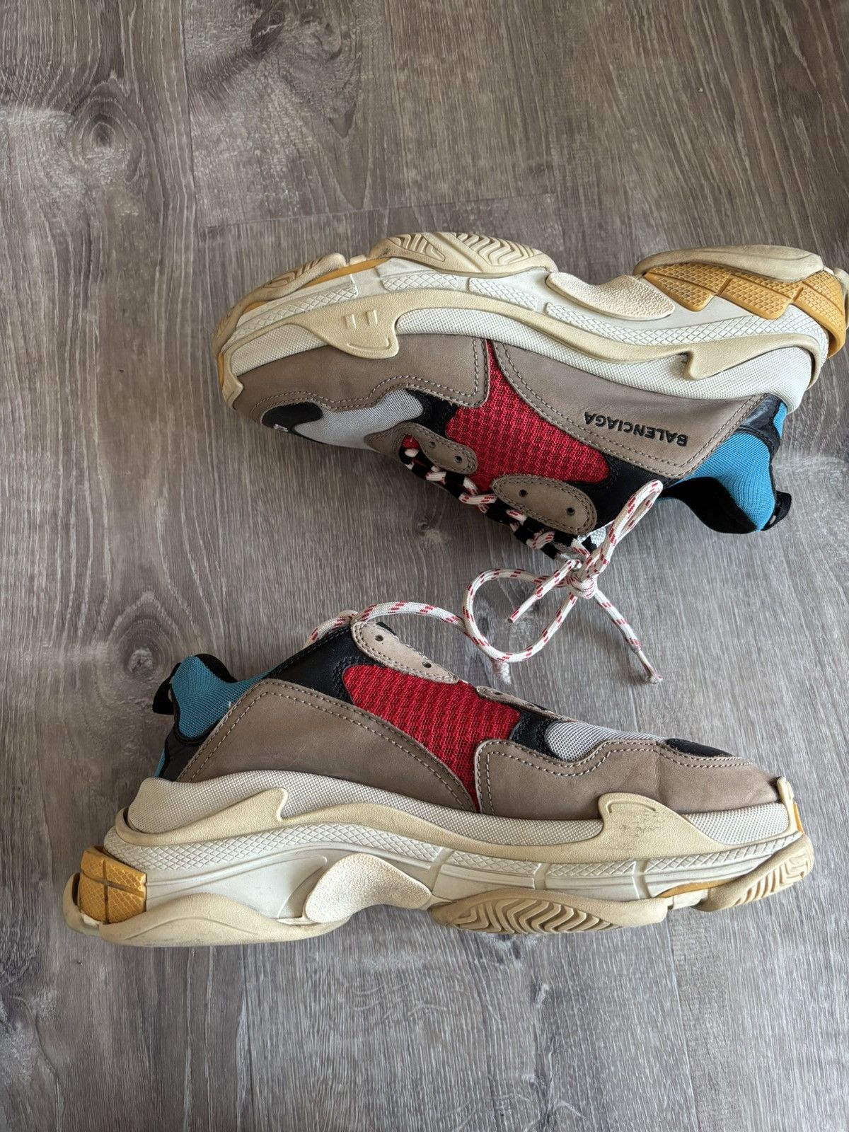 Balenciaga Balenciaga Triple S 'Blue Red' Size US 9 / EU 42 - 4 Thumbnail