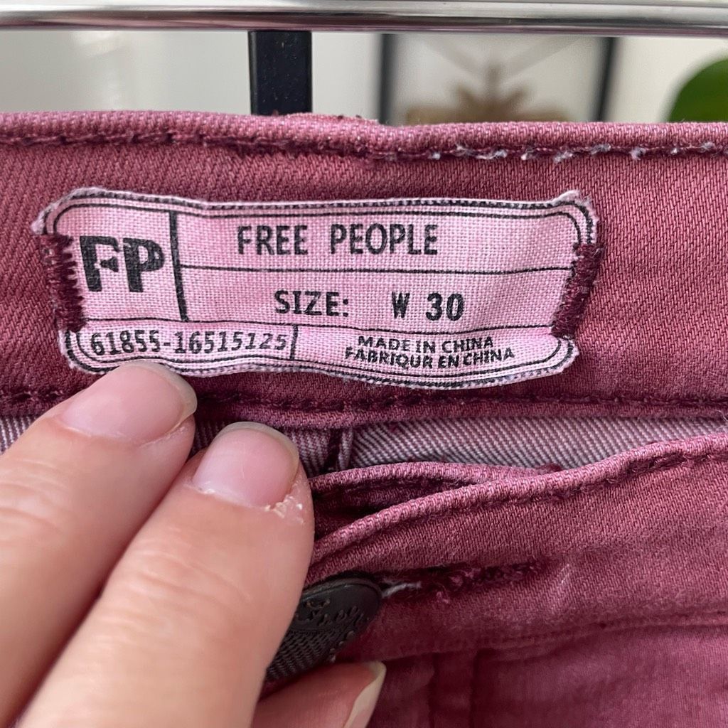 Free People Free People High Rise Muted Red Jeans 30 x 27 Size 30" / US 8 / IT 44 - 5 Thumbnail