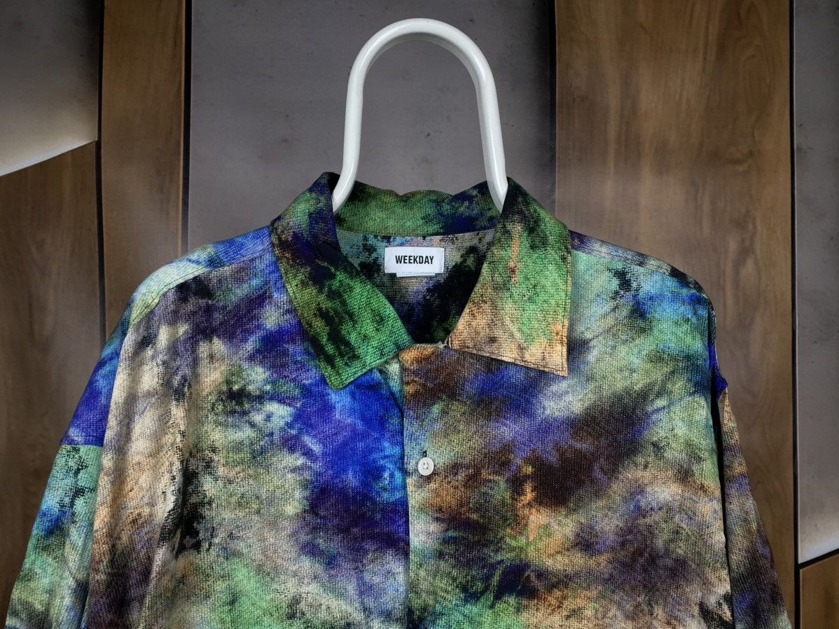 Weekday 🎨Shirt Short Sleeve Weekday Multicolour Art Tie Diy Tee🎨 Size US XL / EU 56 / 4 - 4 Thumbnail