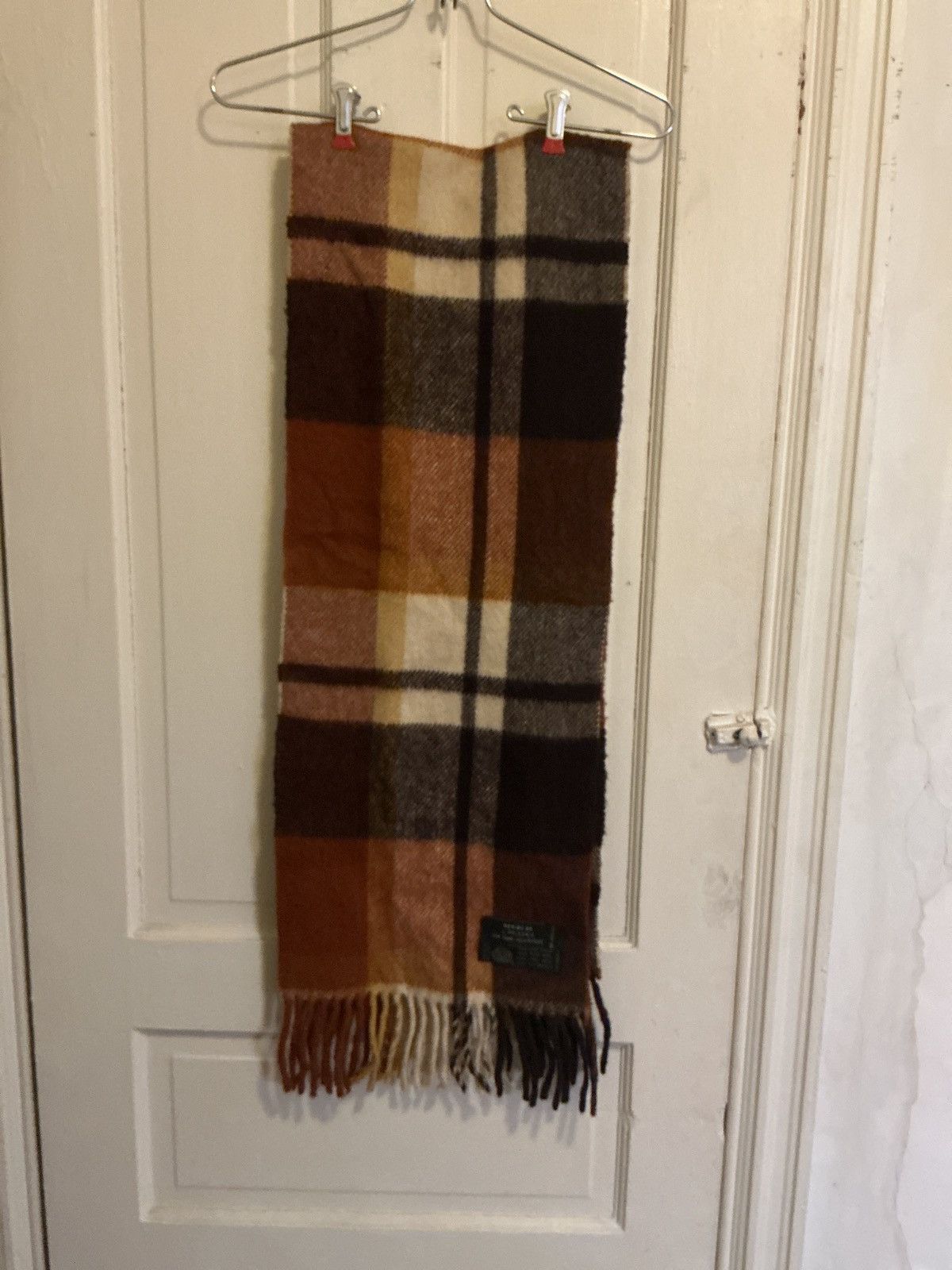 Other Vintage J. Pelegrin Scarf x 100% Pure Wool x 12x60" x Brown Size 40 - 2 Thumbnail