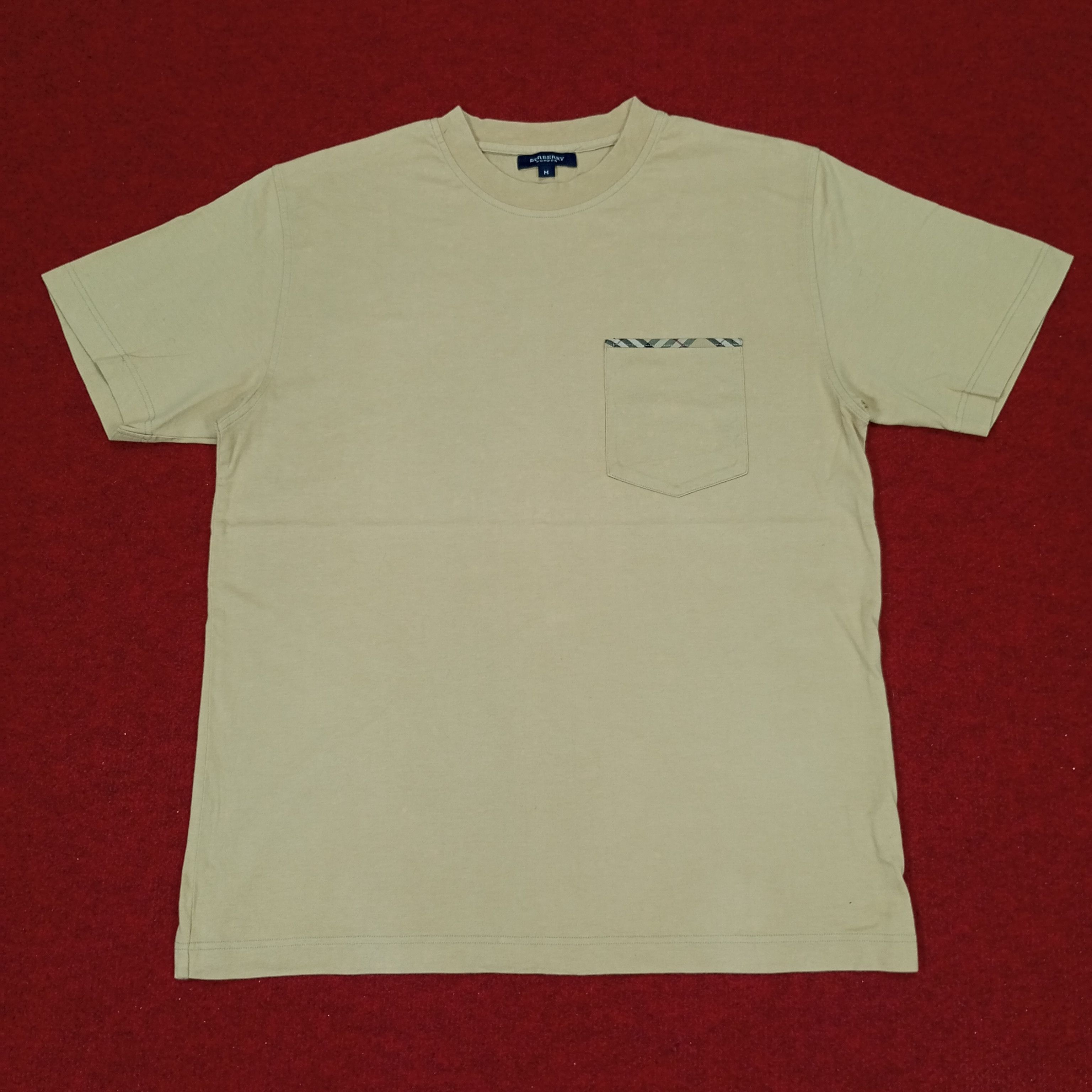 Burberry × Vintage Burberry London Pocket Design Fashion Style Tshirt Size US M / EU 48-50 / 2 - 1 Thumbnail