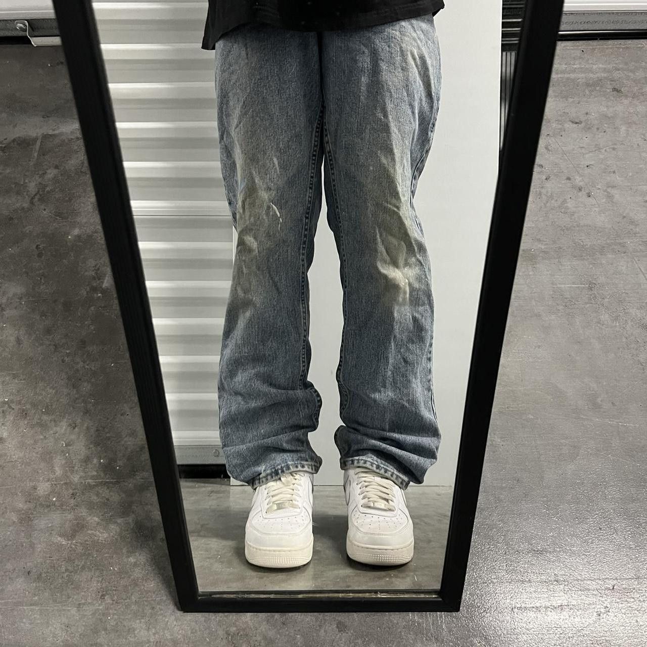 Japanese Brand × Vintage Vintage Y2K/2000s Workwear Style Medium Wash Denim Jeans! Size US 31 - 1 Thumbnail