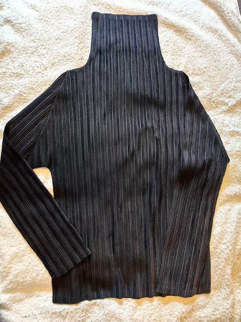 Issey Miyake issey miyake size:3 High-necked ribbed top Size XXS / US 00 / IT 34 - 1 Thumbnail