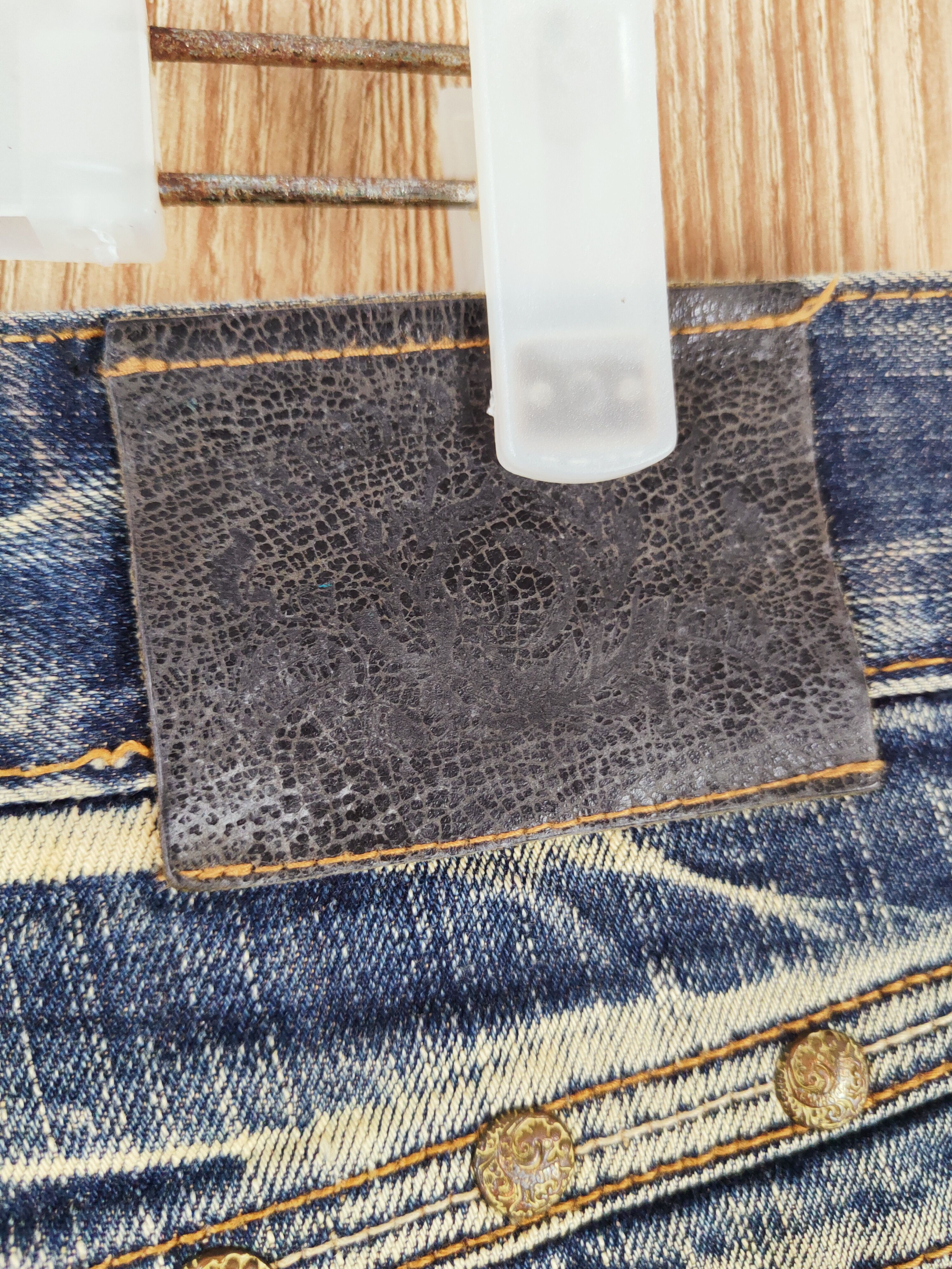 Japanese Brand Red Pepper Dark Blue Distressed Ripped Jeans #W381 Size US 32 / EU 48 - 9 Thumbnail