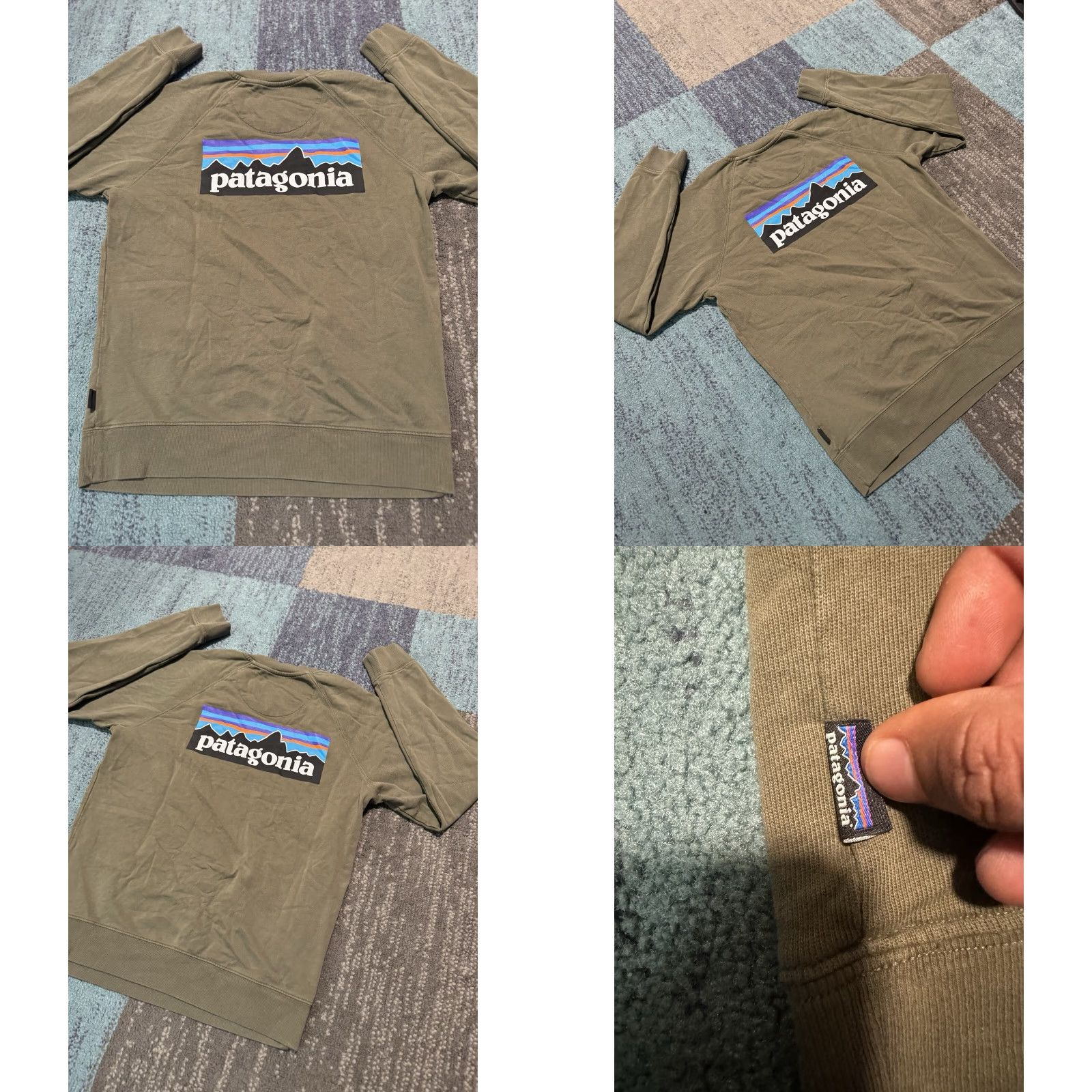 Patagonia Patagonia Sweatshirt Mens Small Green P-6 Logo Organic Crew French Terry Size US S / EU 44-46 / 1 - 8 Thumbnail