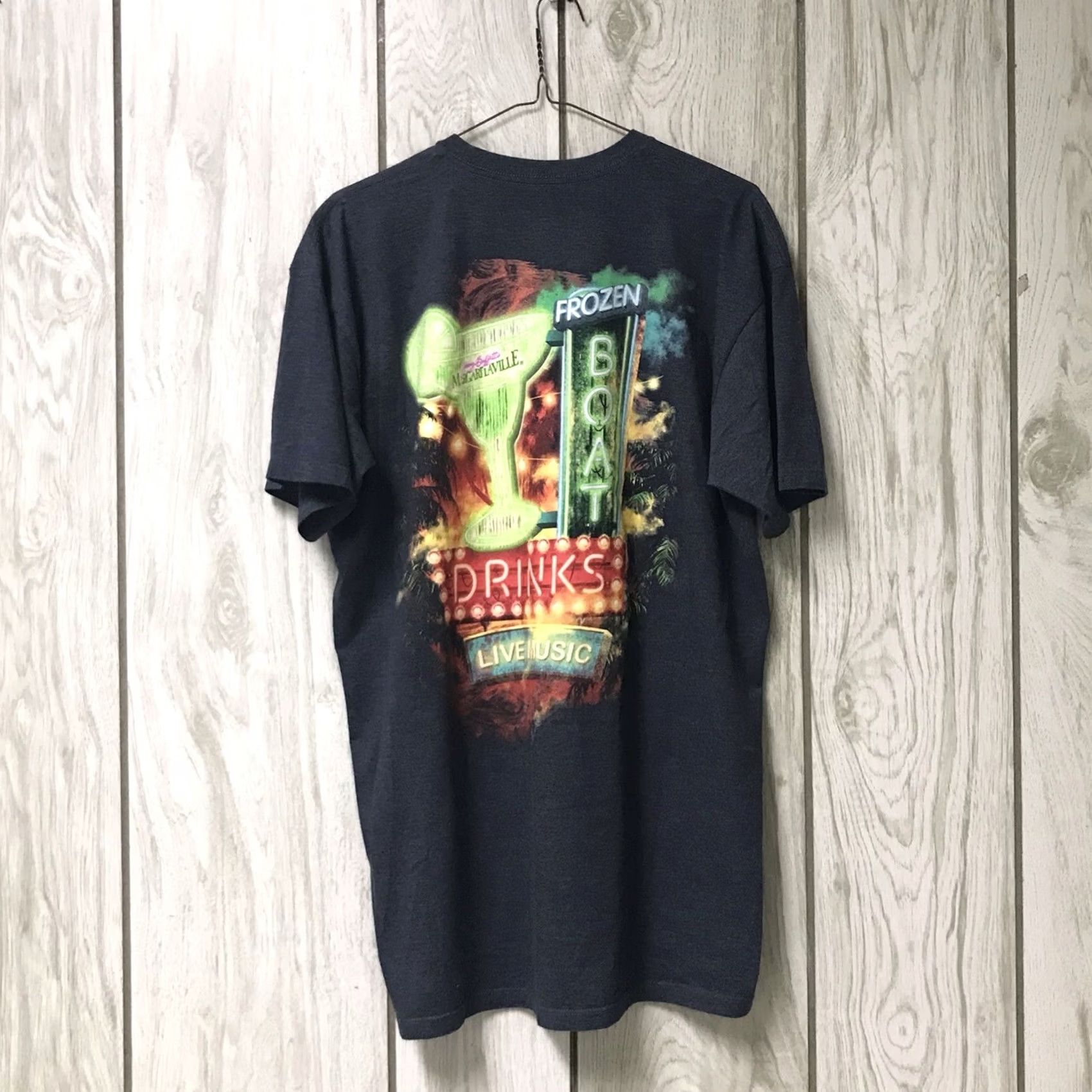 Vintage Margaritaville T-Shirt Unisex Adults XL Charcoal Gray Niagara Falls Marquee Graphic Crew Neck Short Sleeve Lightweight Double-Sided Vintage: No Size XL / US 12-14 / IT 48-50 - 2 Thumbnail