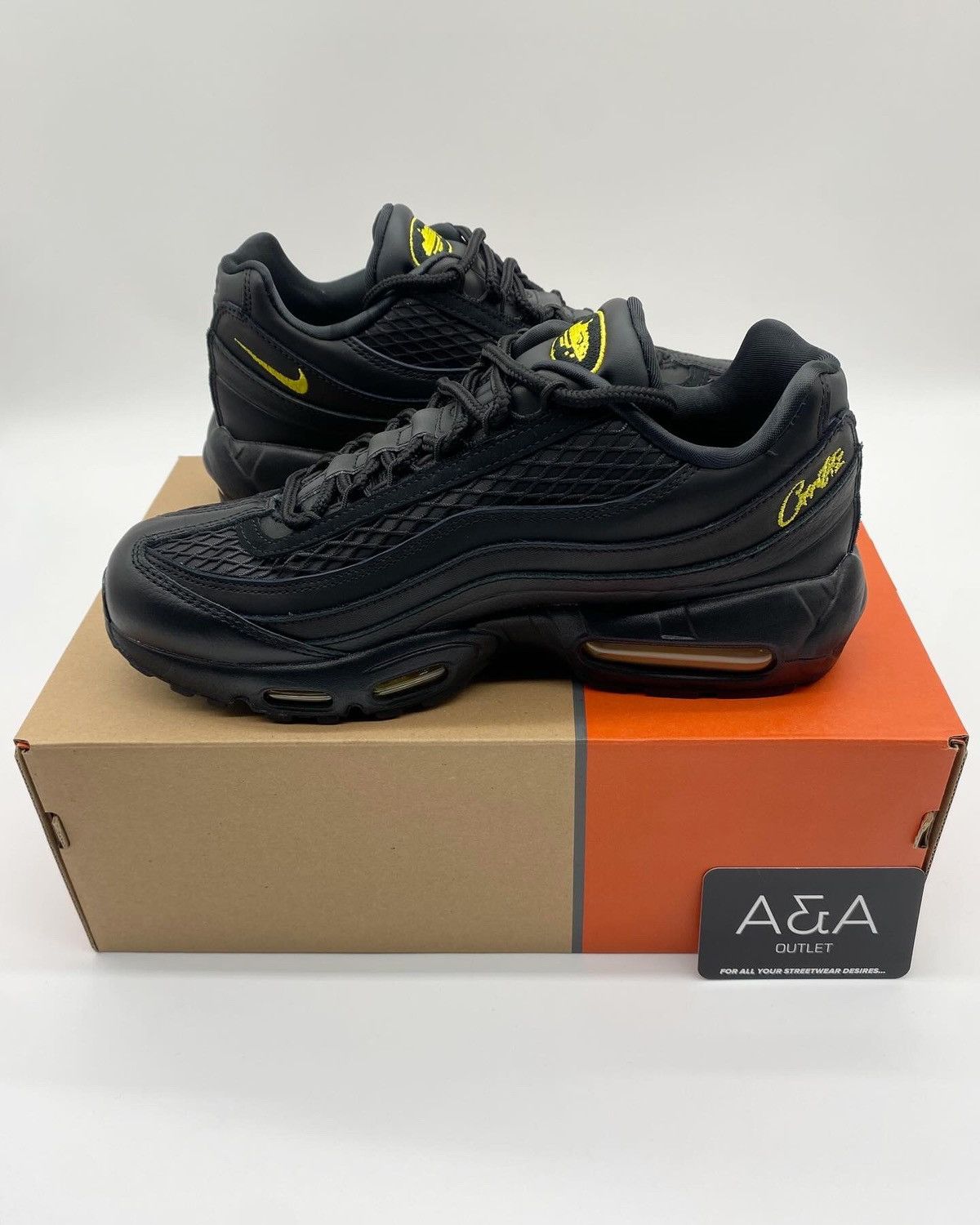 Corteiz × Nike Nike Air Max 95 Corteiz Honey Black US 8 Brand New Size US 8 / EU 41 - 2 Thumbnail