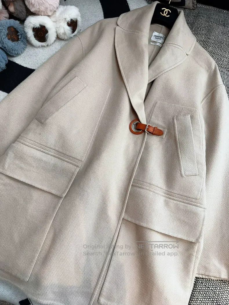 Hermes Hermes Oatmeal Cashmere Coat Size XS / US 0-2 / IT 36-38 - 3 Thumbnail