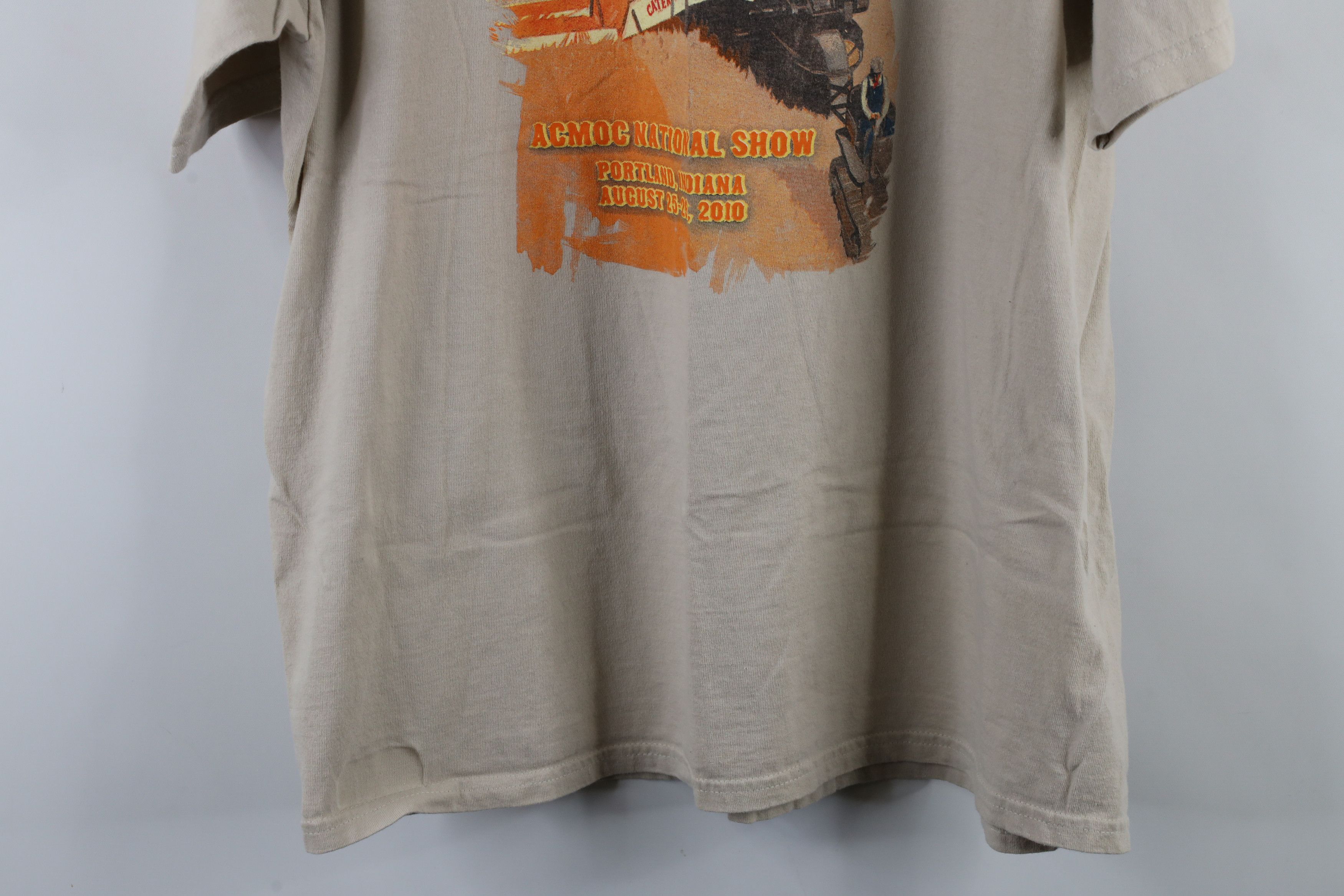 Vintage Vintage Y2K Cat Caterpillar National Show T-Shirt Beige Size US XL / EU 56 / 4 - 14 Thumbnail