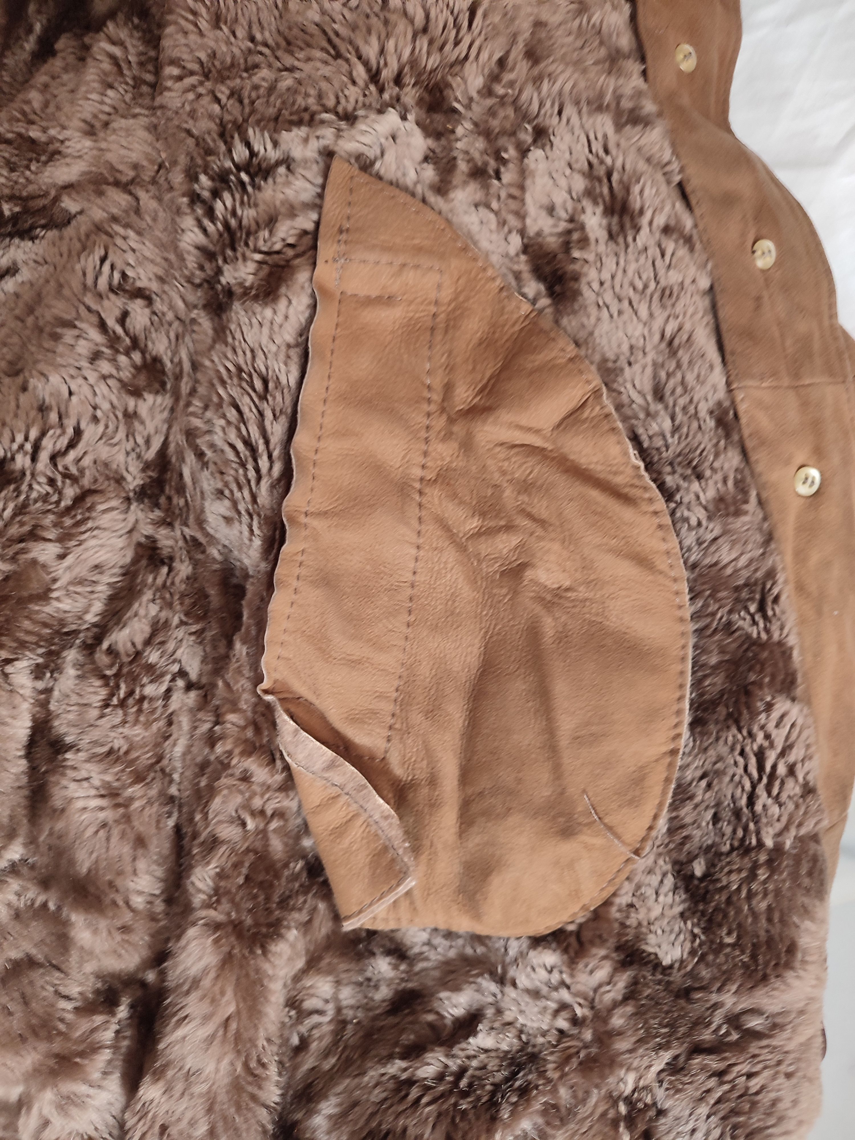 Vintage Vintage 80s Sheepskin Leather Trench Coat Style Size S / US 4 / IT 40 - 6 Thumbnail