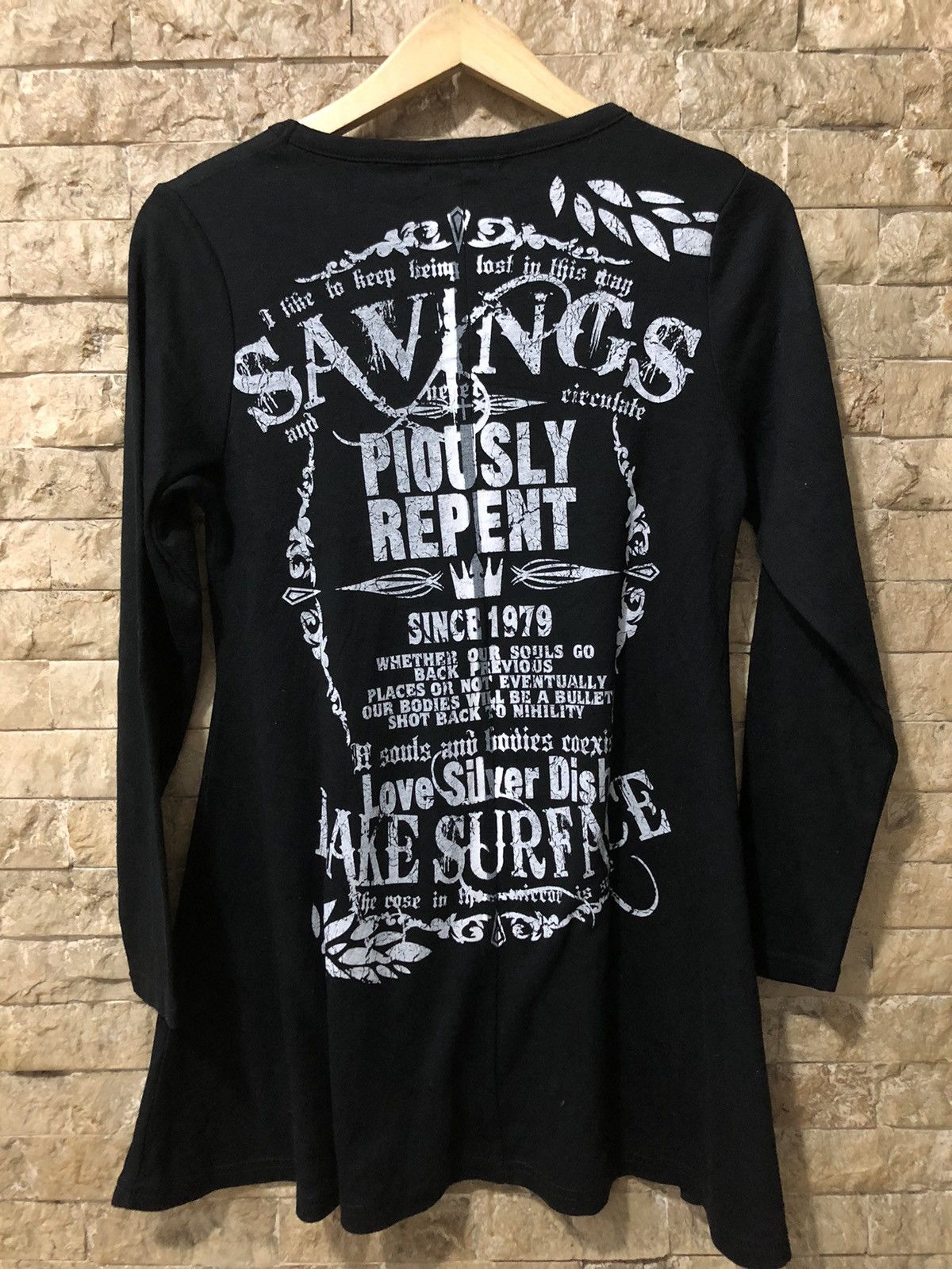 14th Addiction × Japanese Brand × Seditionaries Y2K M.K.R Skull poem gothic longsleeve Size M / US 6-8 / IT 42-44 - 4 Thumbnail