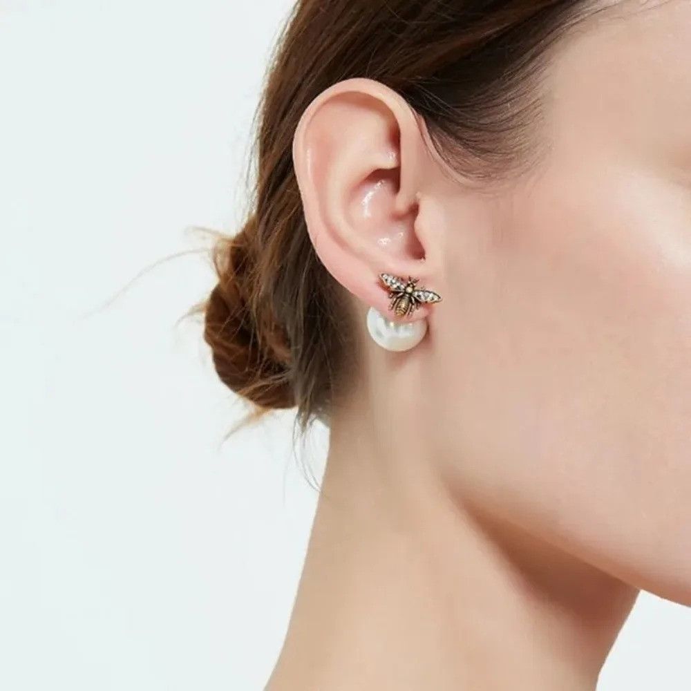 Jewelry × Vintage Bee Pearl Earrings Size ONE SIZE - 5 Thumbnail