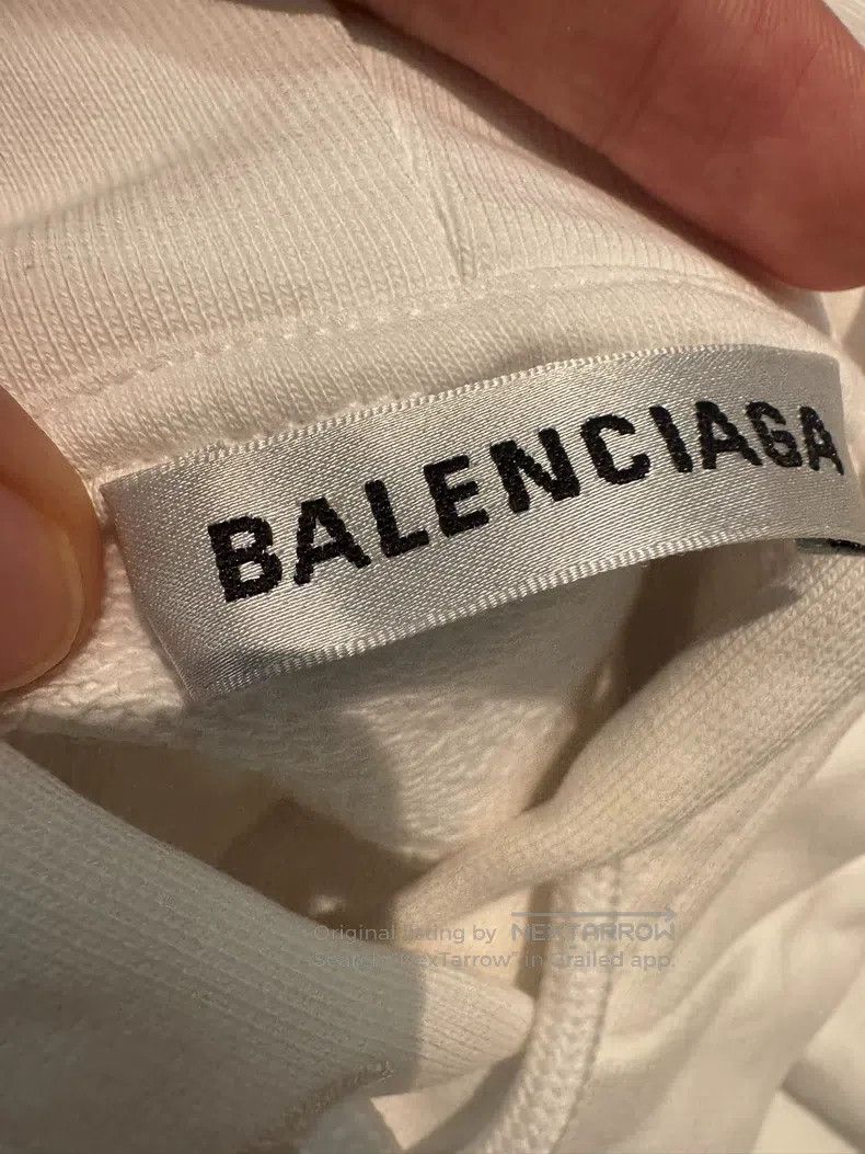 Balenciaga Balenciaga White Lettering Hoodie with Cap Size US S / EU 44-46 / 1 - 8 Thumbnail