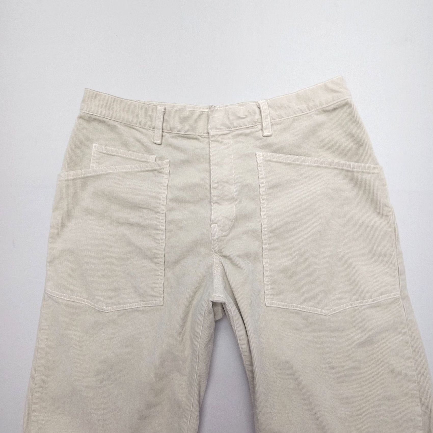 Nili Lotan Nili Lotan Shon Pants Womens 8 Corduroy Bone High Rise Baggy Wide Leg USA Size 30" / US 8 / IT 44 - 4 Thumbnail
