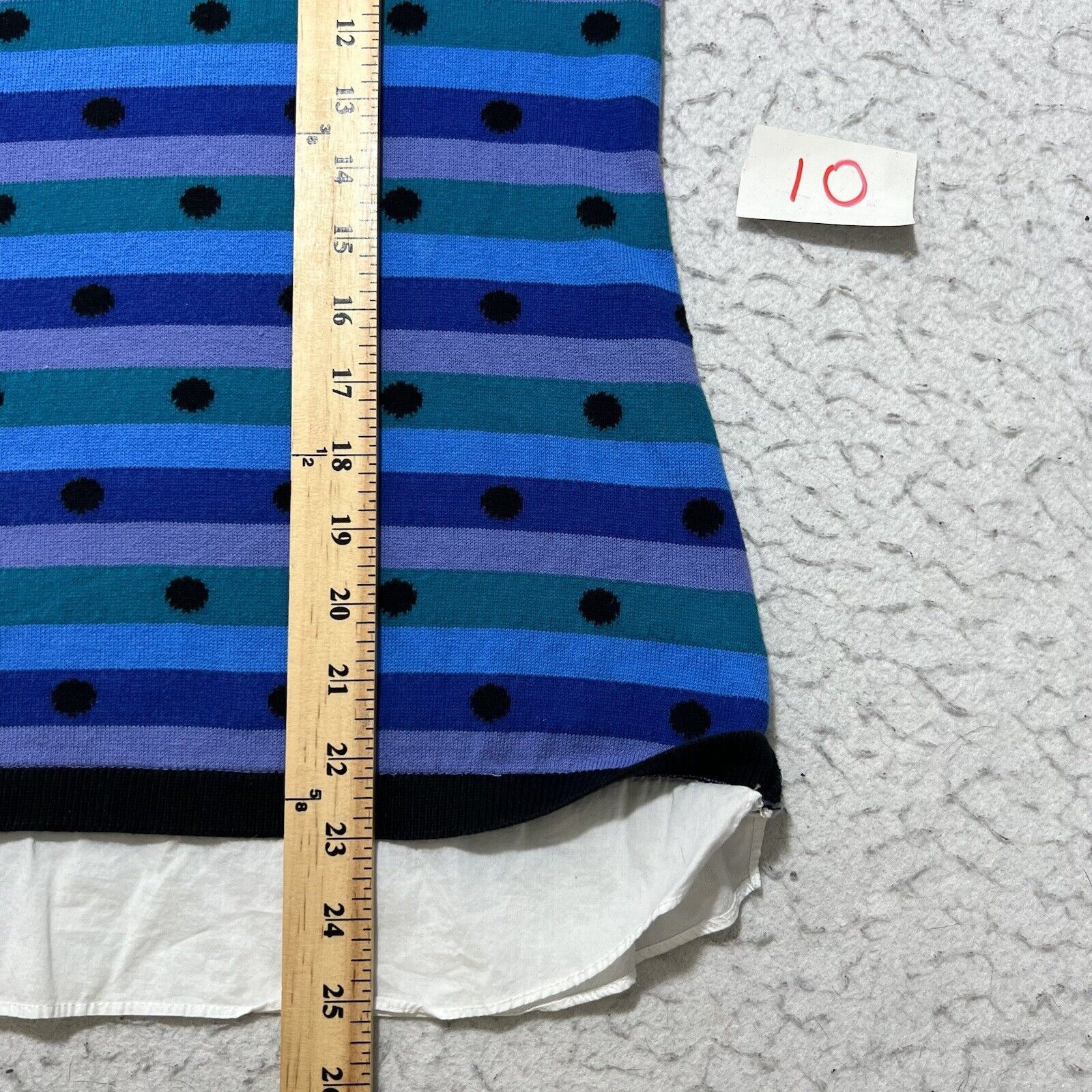 Other Talbots Crewneck Sweater Polka Dot Purple Blue Pattern Size L / US 10 / IT 46 - 9 Thumbnail