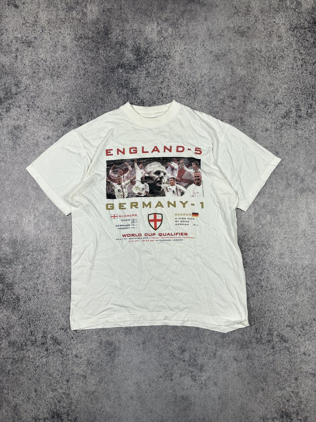 Vintage Vintage Engalnd vs Germany 2001 Match T-shirt Streetwear M Size US M / EU 48-50 / 2 - 1 Thumbnail