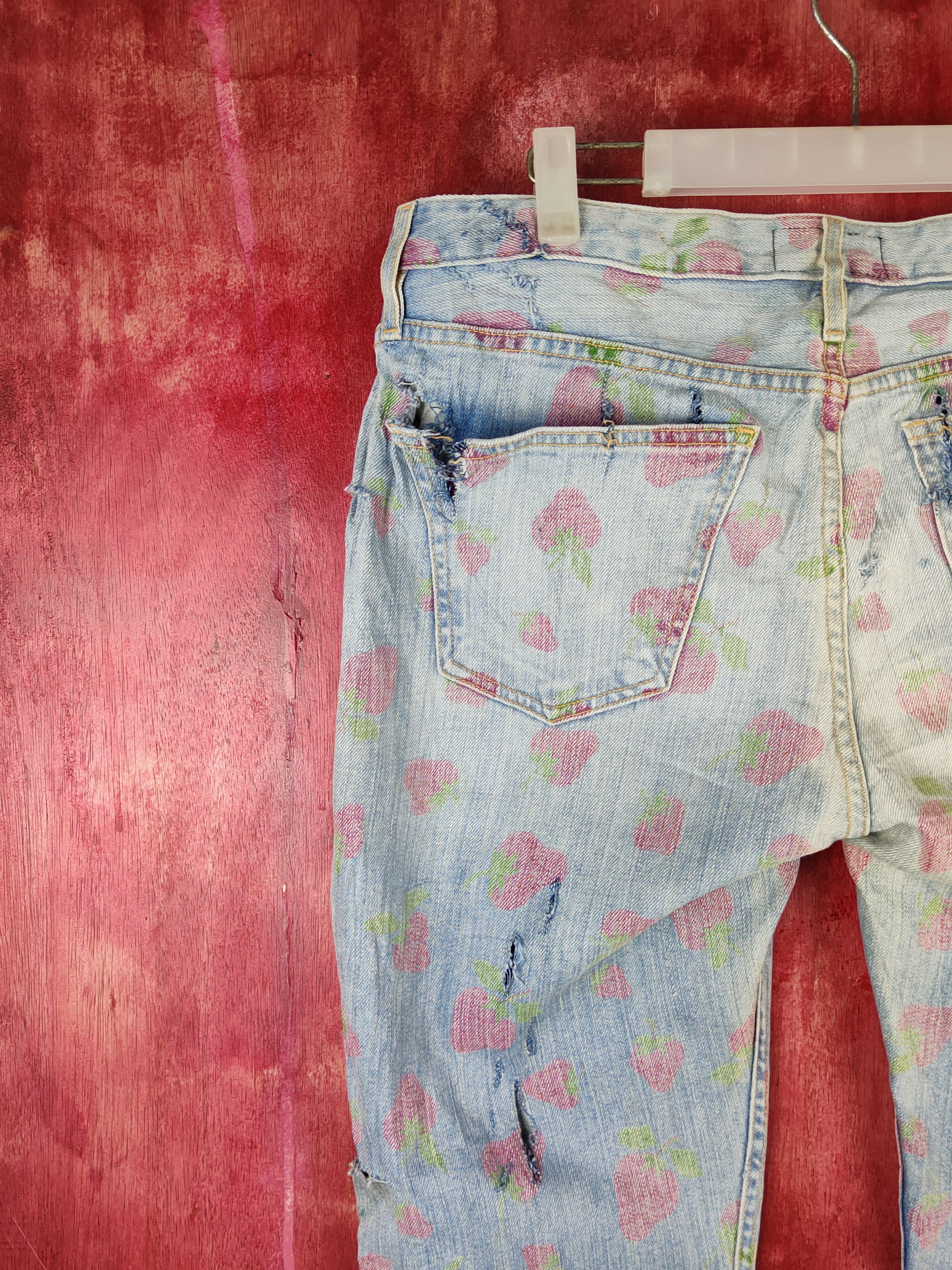 Current/Elliot Current Elliot strawberry faded Ripped Denim #S1537 Size 31" - 12 Thumbnail
