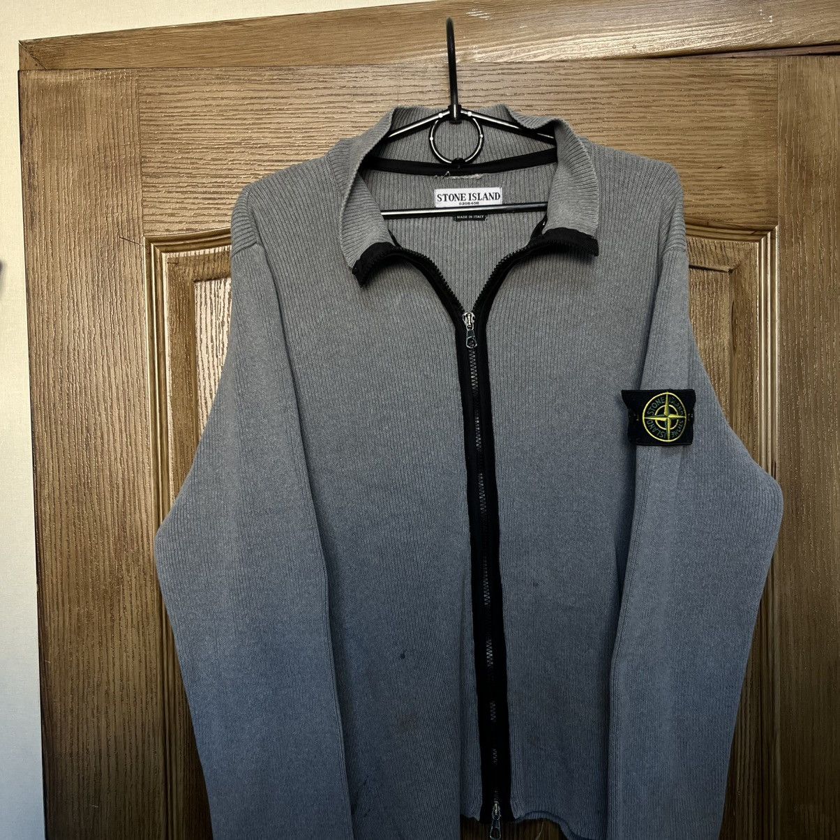 Stone Island Vintage Stone Island Zip Up Wool Knit Hoodie Size US M / EU 48-50 / 2 - 3 Thumbnail