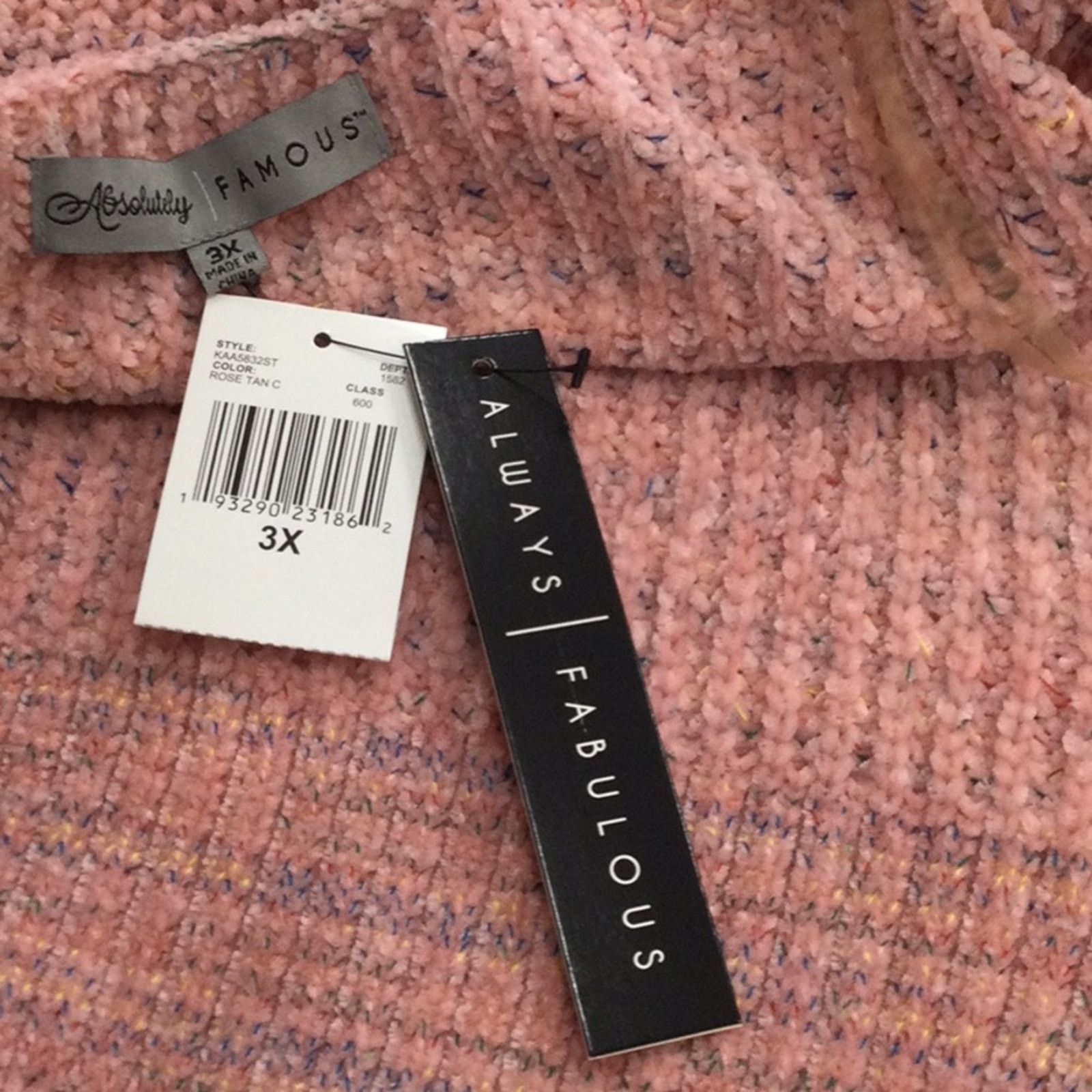 Other Absolutely Famous Rose Knitted Open Front Cardigan 3X NWT Size 3XL / US 20-22 - 15 Thumbnail