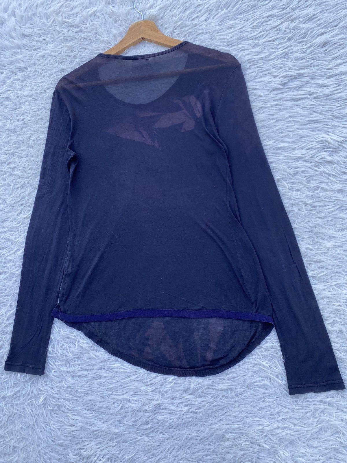 Helmut Lang Rare Vintage Helmut Lang Produced 1998 V mesh Longsleeve Top Size S / US 4 / IT 40 - 22 Thumbnail