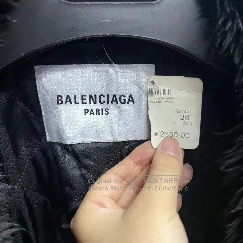 Balenciaga Balenciaga Black Fur Collared Coat. Size US S / EU 44-46 / 1 - 4 Thumbnail