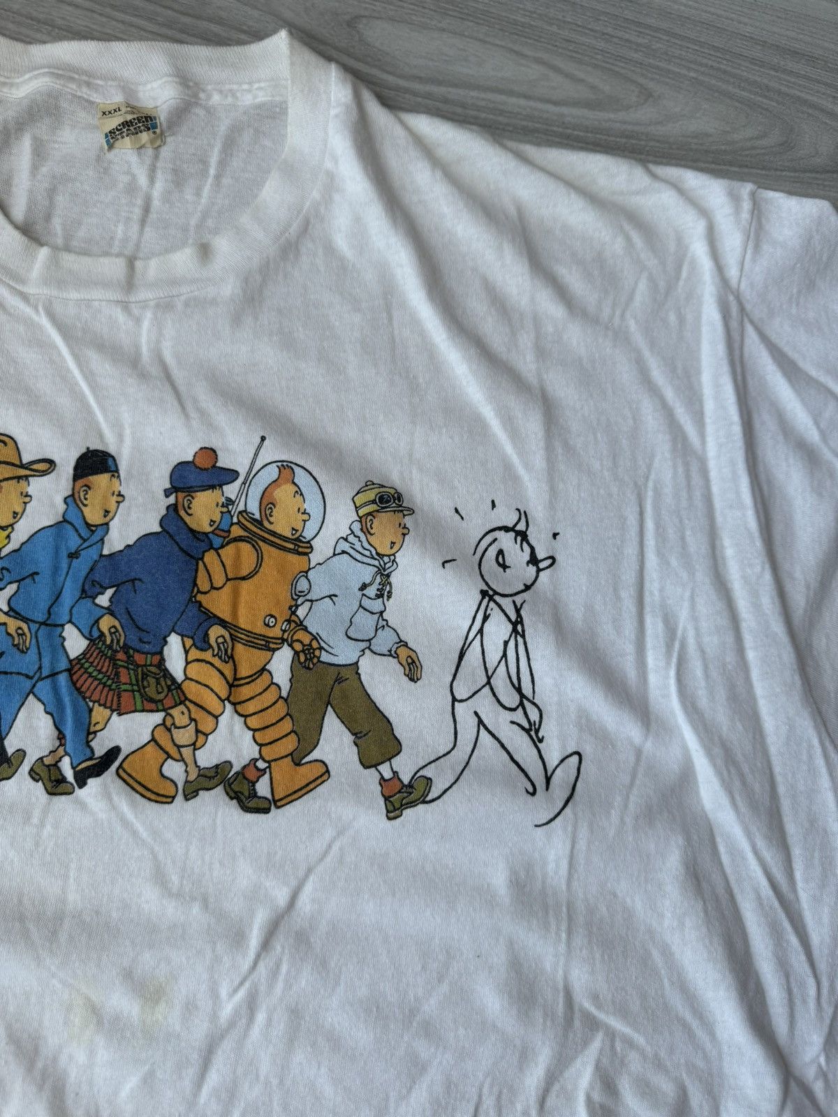 Cartoon Network TitTin Adventures 1990s Walk Evolution Comics 80s Tee Size US XXL / EU 58 / 5 - 6 Thumbnail