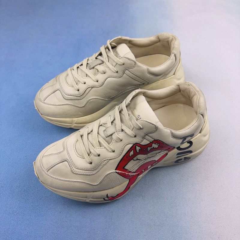 Gucci Gucci Rhyton Leather Lip Print Sneakers 0079 Size US 8.5 / EU 41-42 - 1 Thumbnail