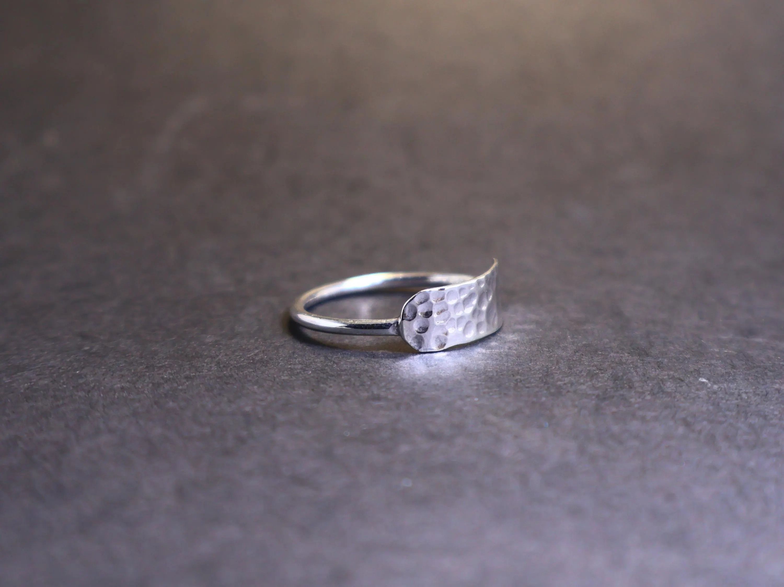 Handmade Hammered Ring, Sterling Silver Handmade Ring, Gift For Her, Size ONE SIZE - 4 Thumbnail