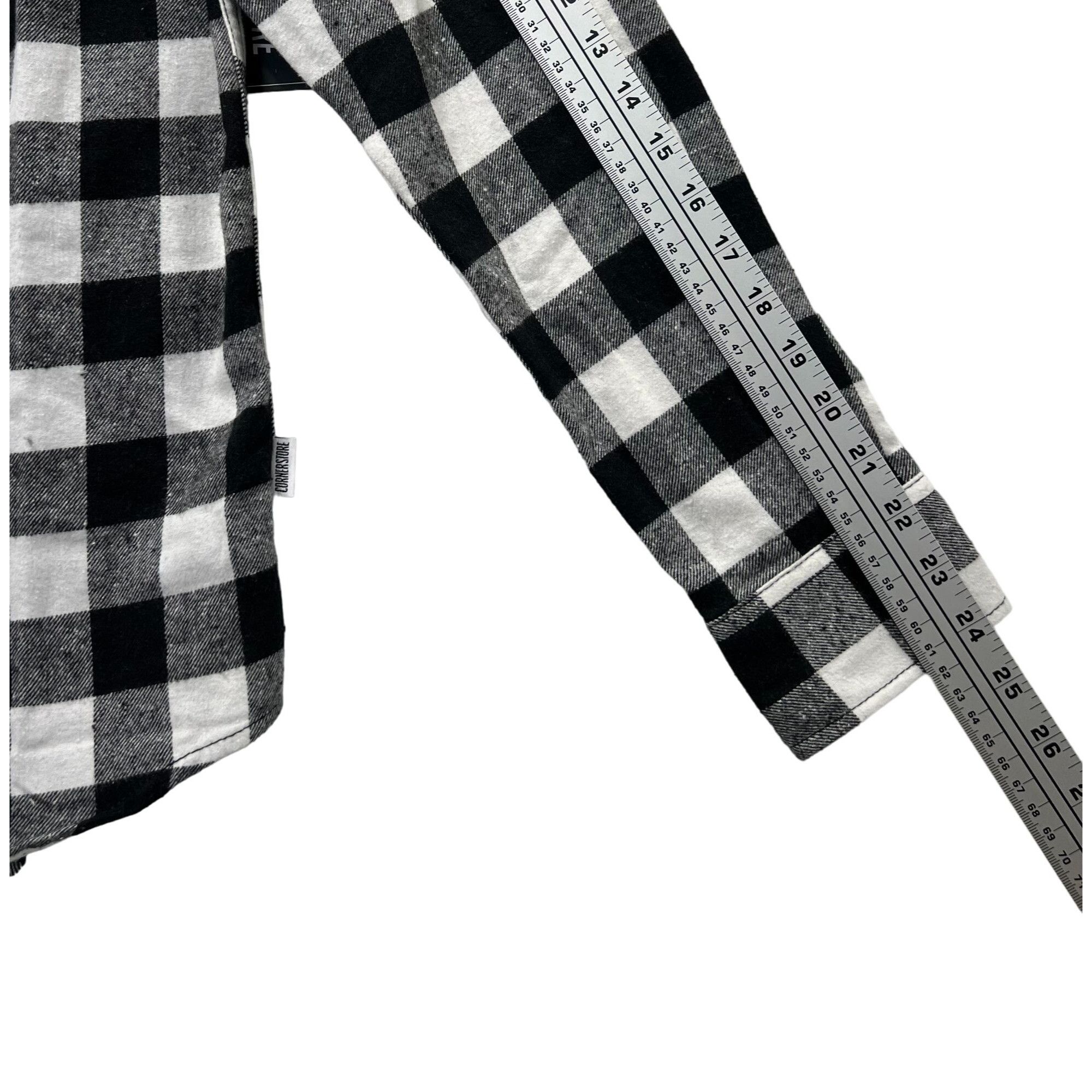 Other Corner Store Bodega - Men Long Sleeve Plaid Shirt - Black/Wh Size US S / EU 44-46 / 1 - 8 Thumbnail