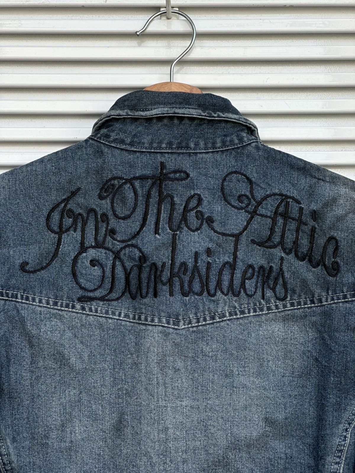 In The Attic × Japanese Brand × Vintage Vintage In The Attic Tactical Button Denim Jacket Size US L / EU 52-54 / 3 - 9 Thumbnail