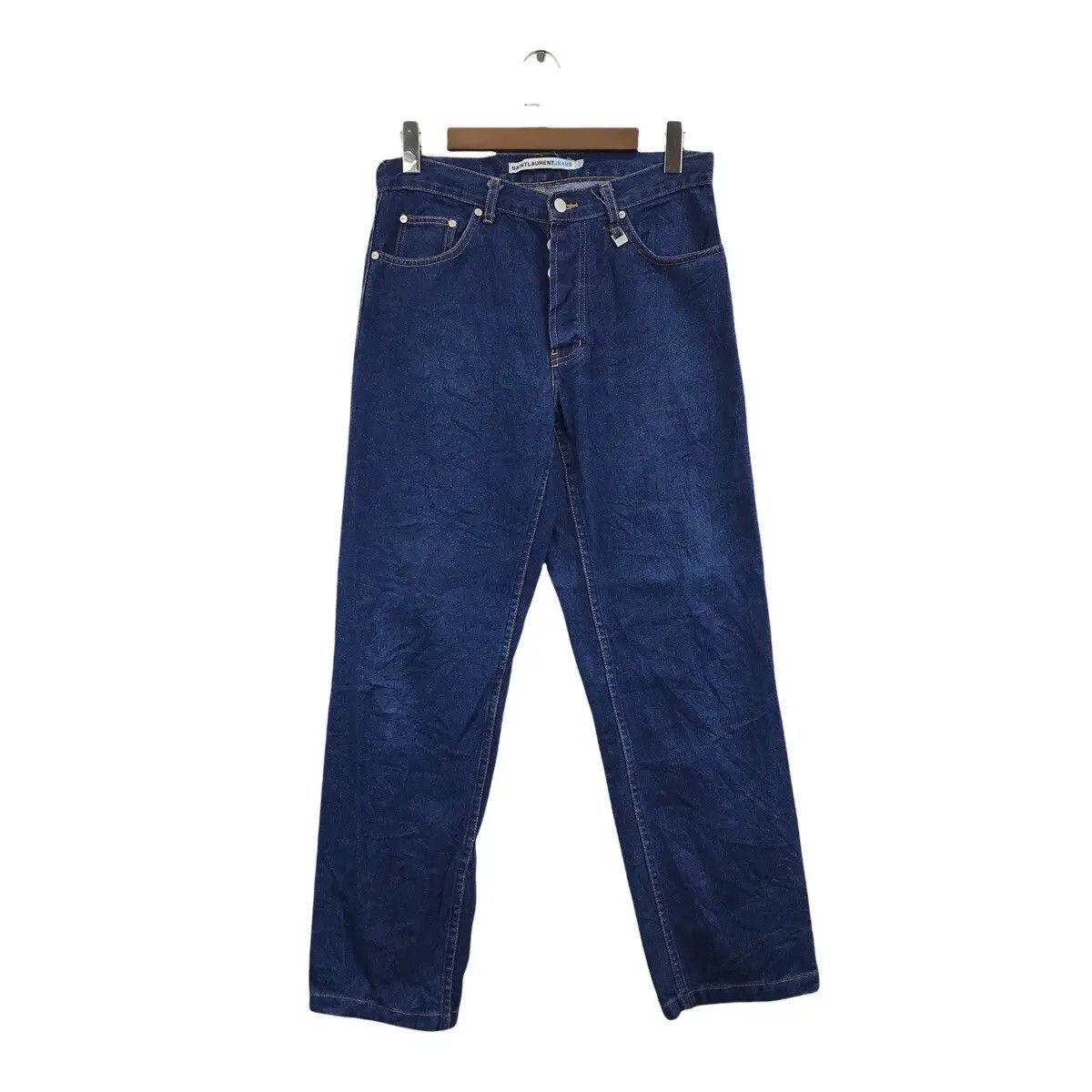 Vtg YSL SAINT LAURENT Paris Blue Jeans Denim Casual Pant