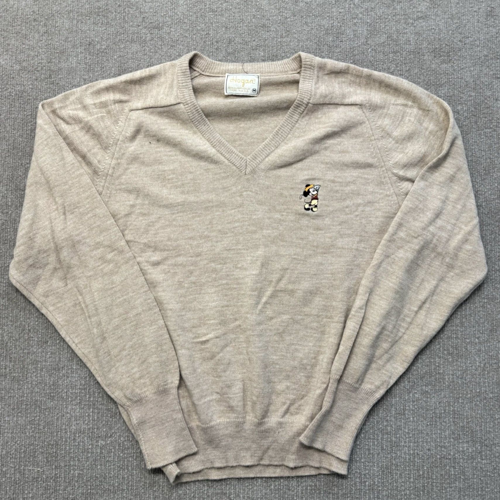 Vintage VINTAGE Disney Golf Mickey Mouse Knit V Neck Sweater USA Made M Orlon 70s Size US M / EU 48-50 / 2 - 2 Thumbnail