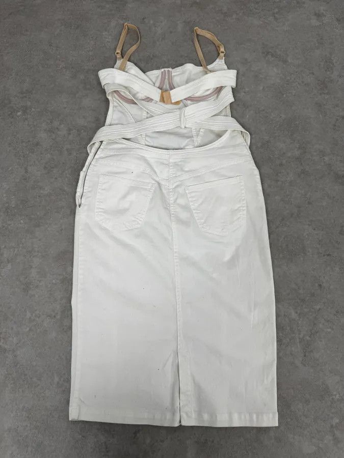 Dolce & Gabbana 2000s Dolce & Gabbana White Cargo Bondage Dress Size S / US 4 / IT 40 - 5 Thumbnail