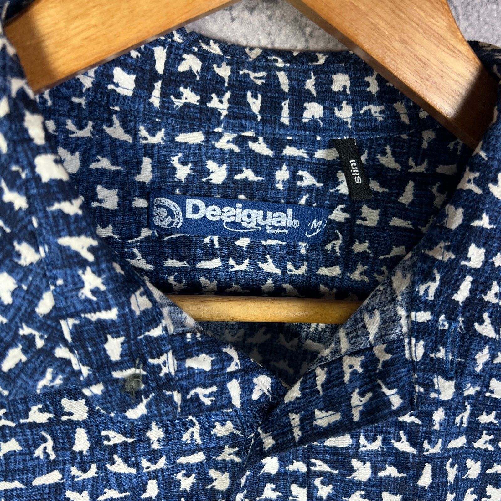 Desigual Desigual Shirt Men's Size M Peverybody Slim Blue ` Size US M / EU 48-50 / 2 - 2 Thumbnail