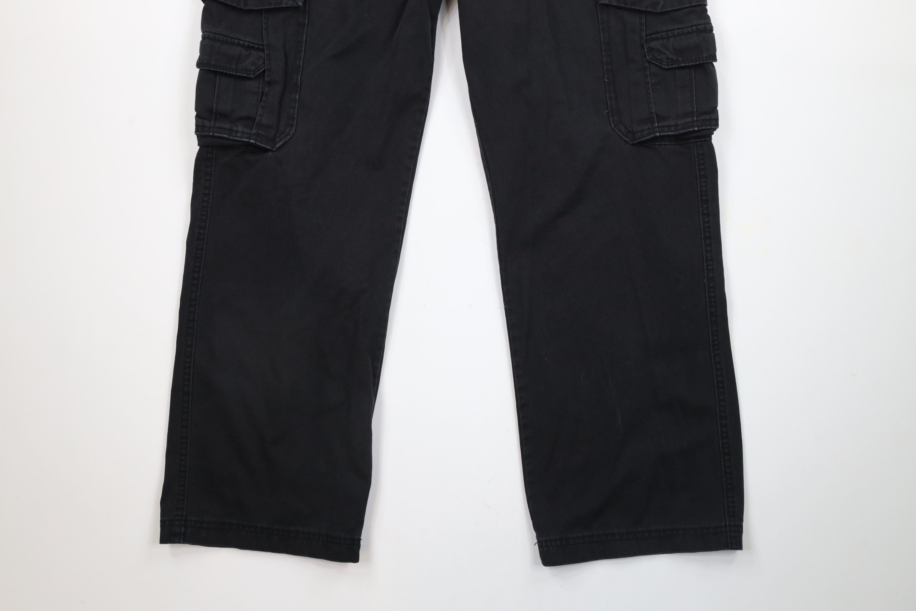 Vintage Vintage 90s Streetwear Baggy Fit Wide Leg Cargo Pants Black Size US 36 / EU 52 - 4 Thumbnail