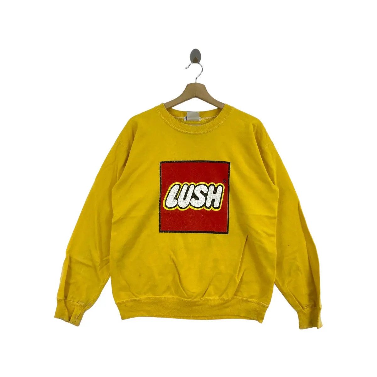 Vintage Vintage 90’ LUSH JAPAN LEGO Parody Logo Sweatshirt Pullover Size US L / EU 52-54 / 3 - 1 Thumbnail