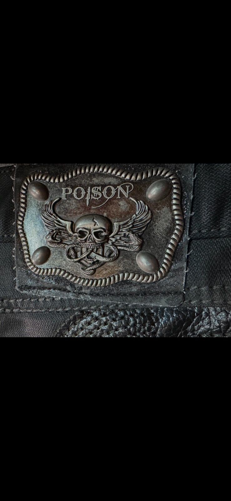 Designer × Vintage “POISON” denim jeans Size US 32 / EU 48 - 3 Thumbnail