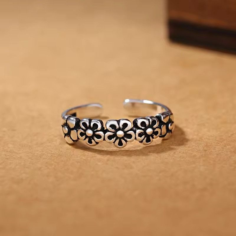 Jewelry × Vintage Retro Flower Rings Size ONE SIZE - 4 Thumbnail