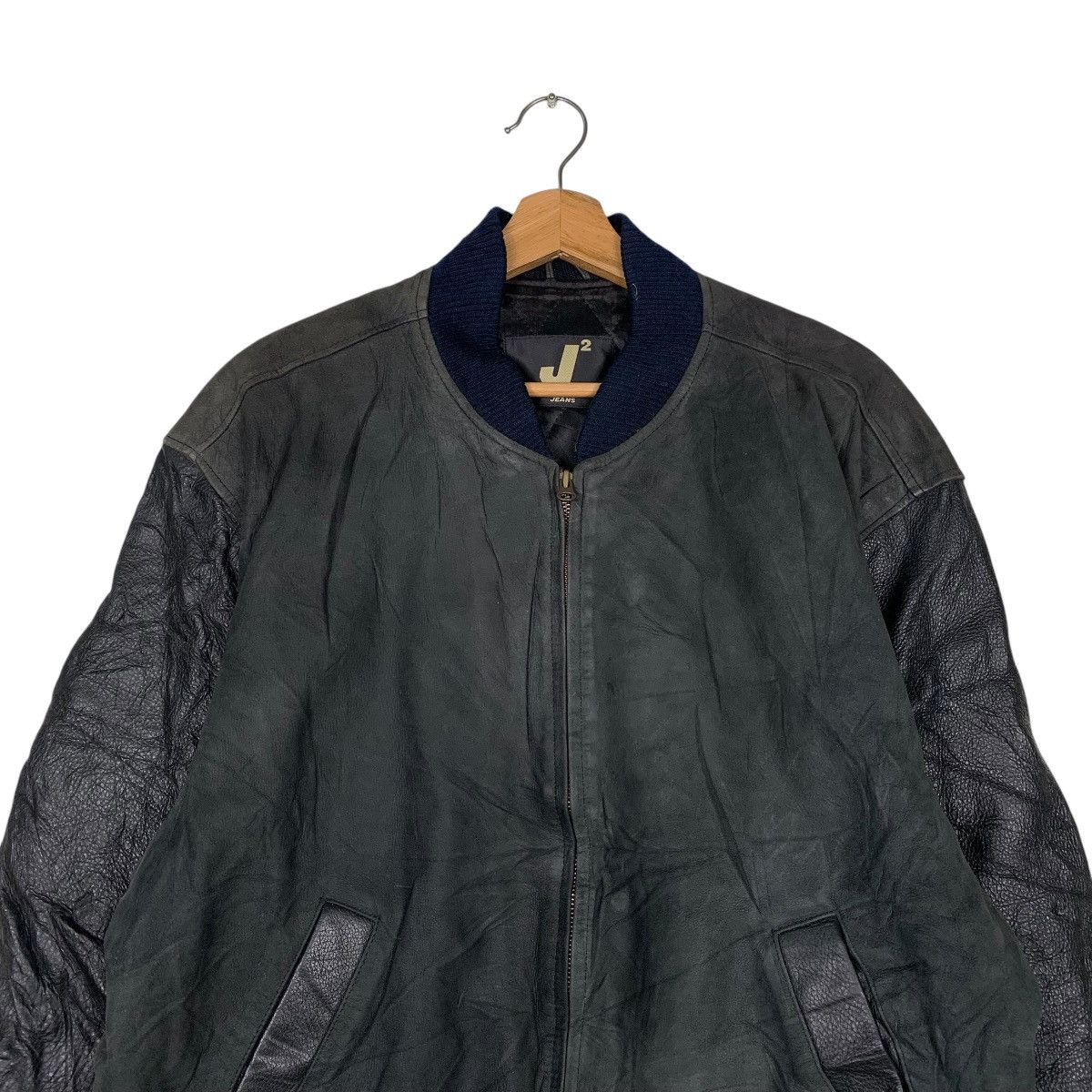 Mr. Junko Vintage Mr Junko Jeans Big Logo Leather Jacket Size US L / EU 52-54 / 3 - 3 Thumbnail