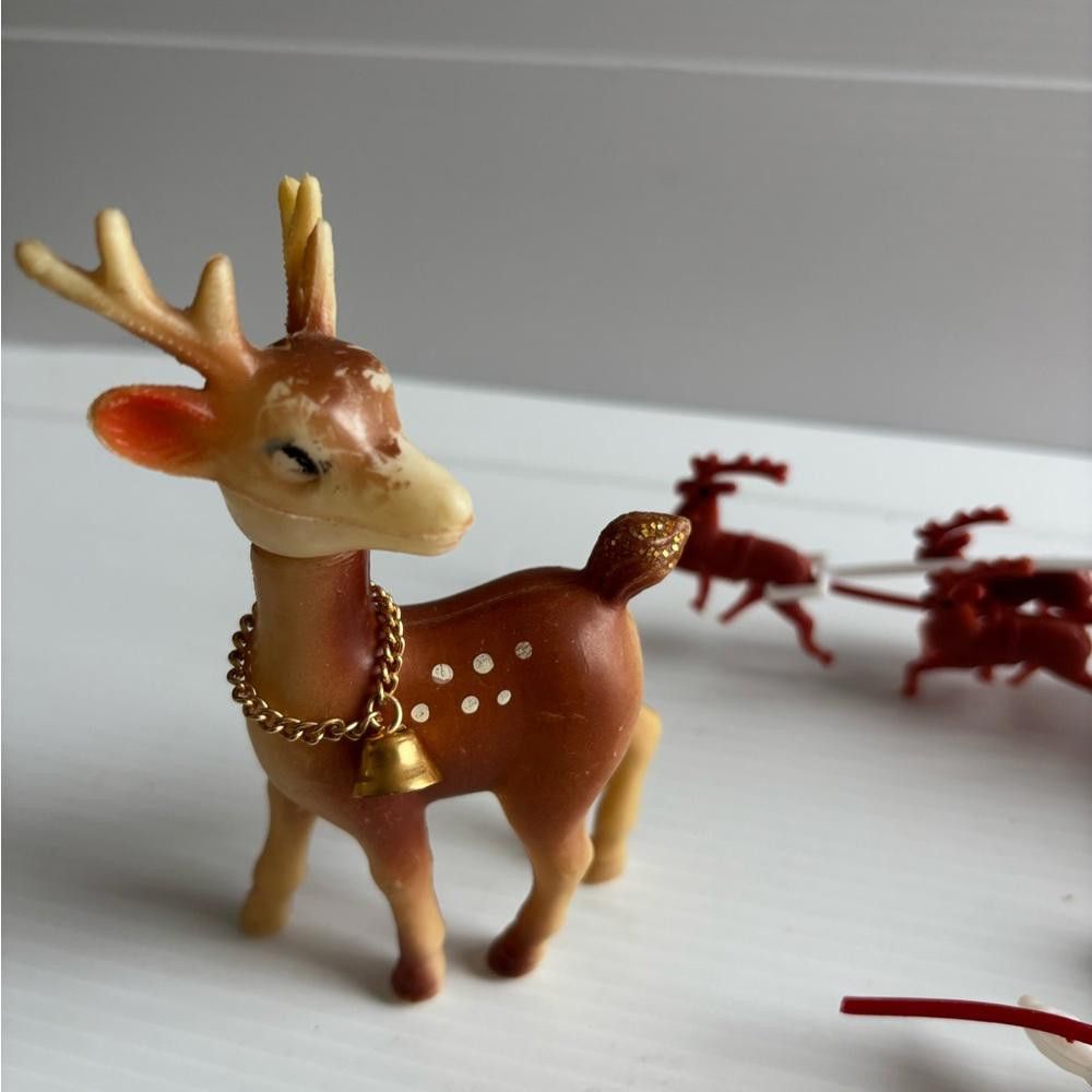 Designer 4 Vintage Plastic Christmas Decorations, pop up Santa,etc Size ONE SIZE - 2 Thumbnail
