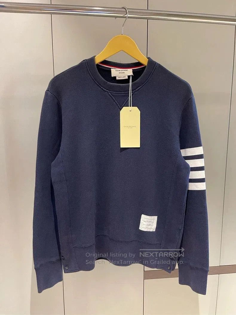 Thom Browne Thom Browne Classic Stripe Crewneck Sweatshirt . Size US S / EU 44-46 / 1 - 1 Thumbnail