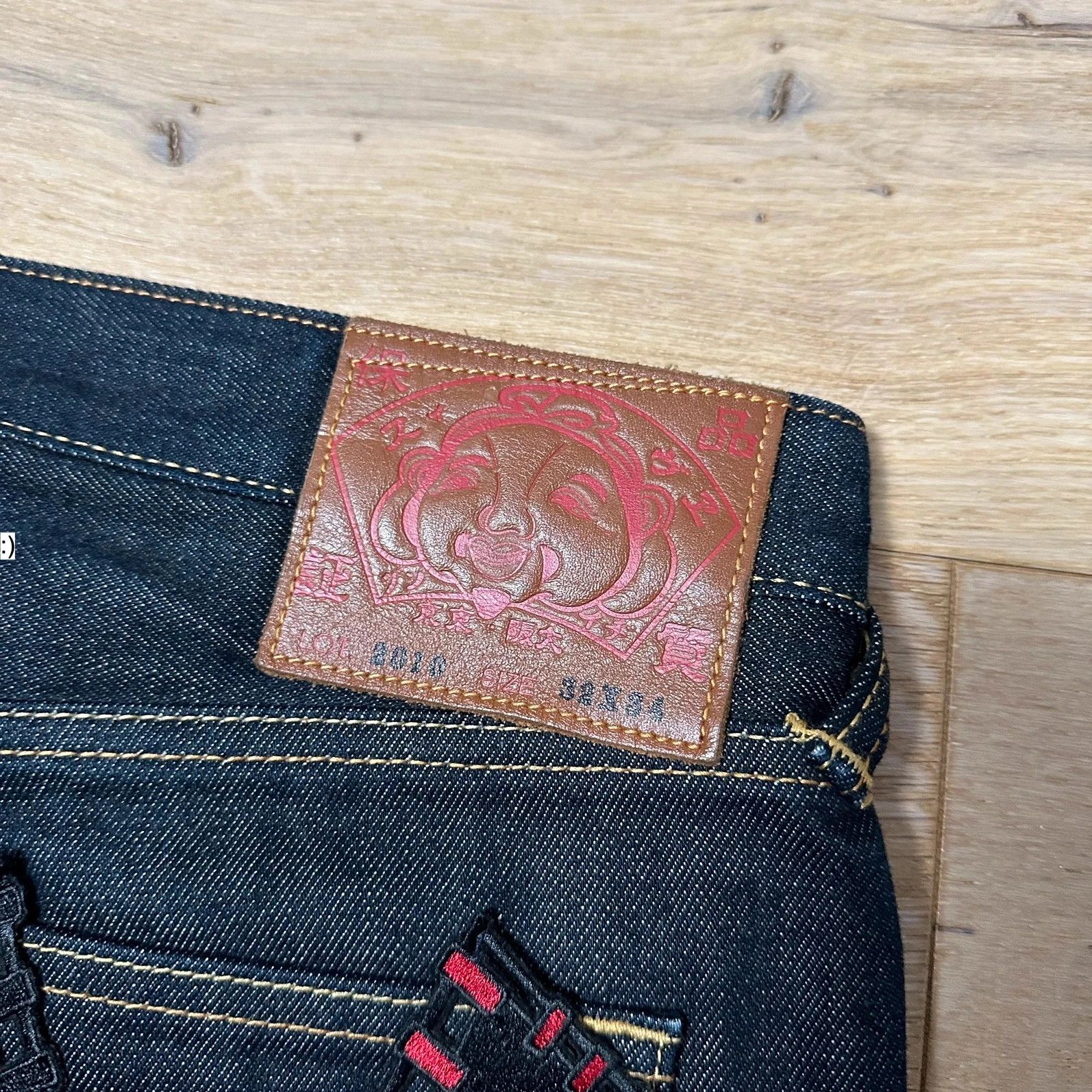 Evisu Jeans Baggy Evisu Daicock Embroidery Red Lot 2008 Size US 32 / EU 48 - 3 Thumbnail
