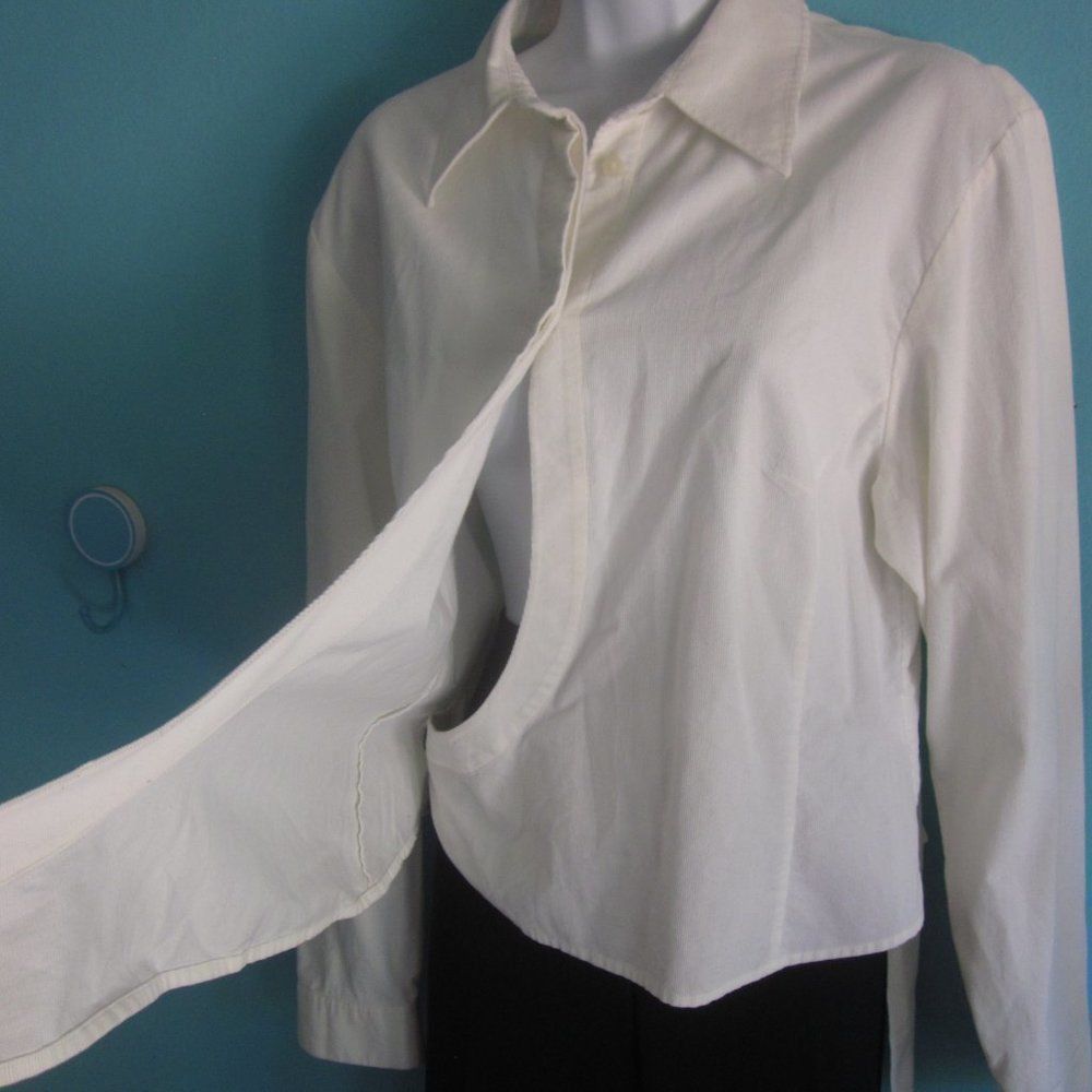 La Ligne La Ligna Ivory Corduroy Wrap Blouse Size 42 Size M / US 6-8 / IT 42-44 - 1 Thumbnail