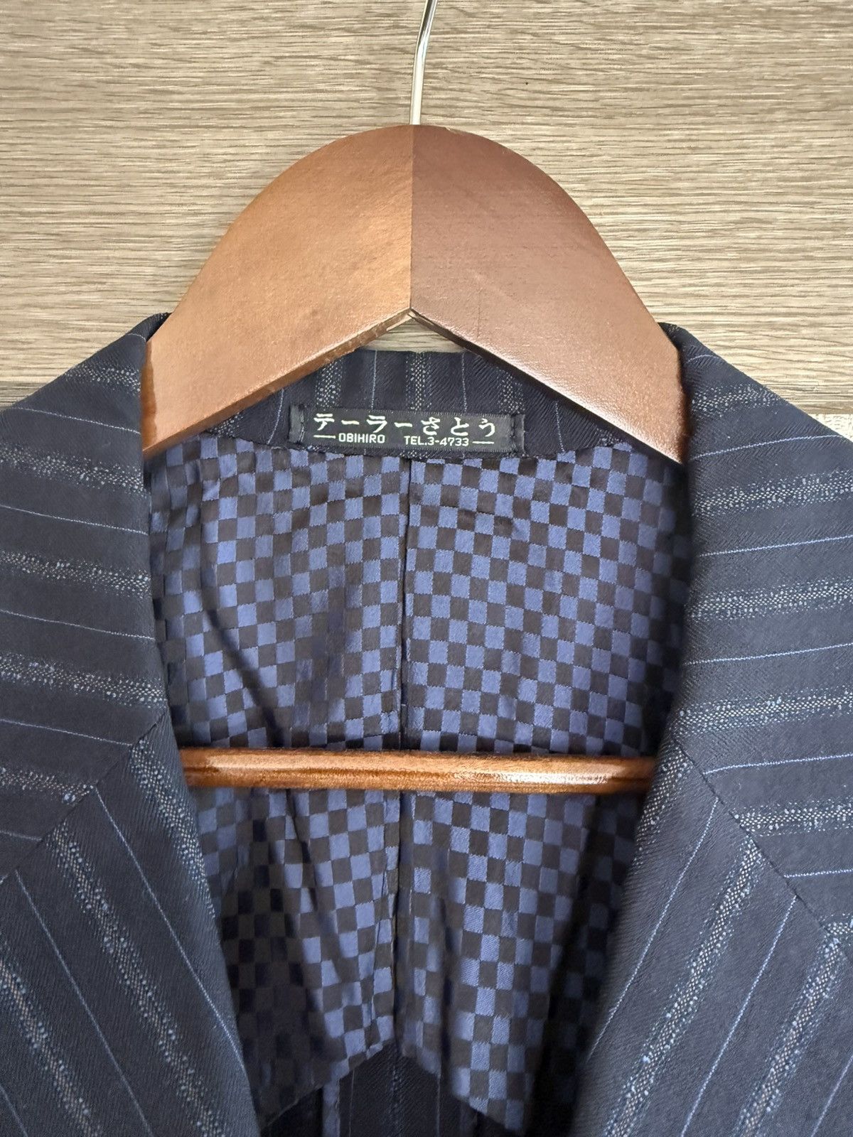Other Spring&Autumn Japanese Vintage Navy Stripe Tailored Jacket Size 38S - 5 Thumbnail