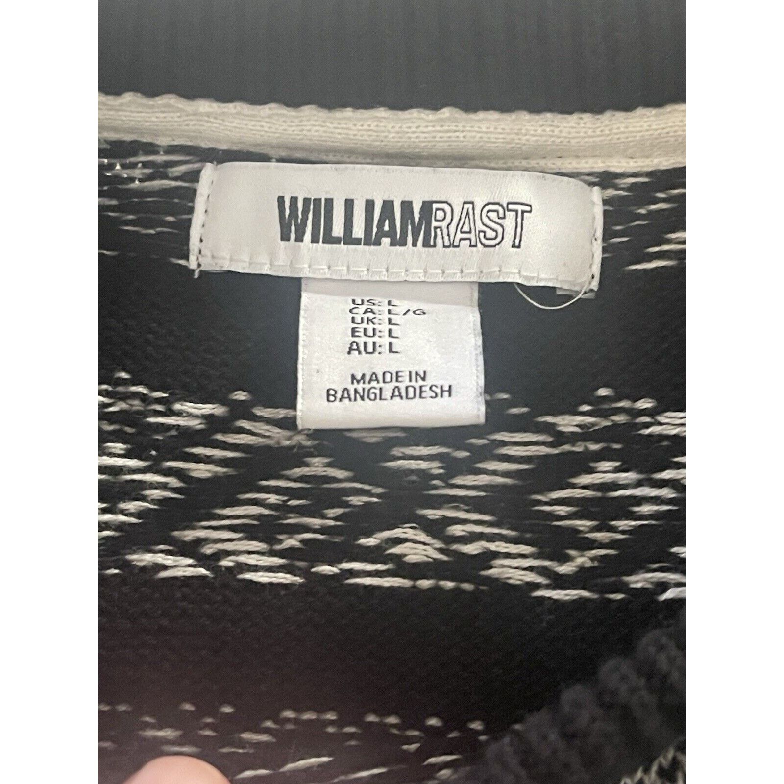 William Rast William Rast Men’s Cotton Black White Sweater Large NWT Size US L / EU 52-54 / 3 - 6 Thumbnail